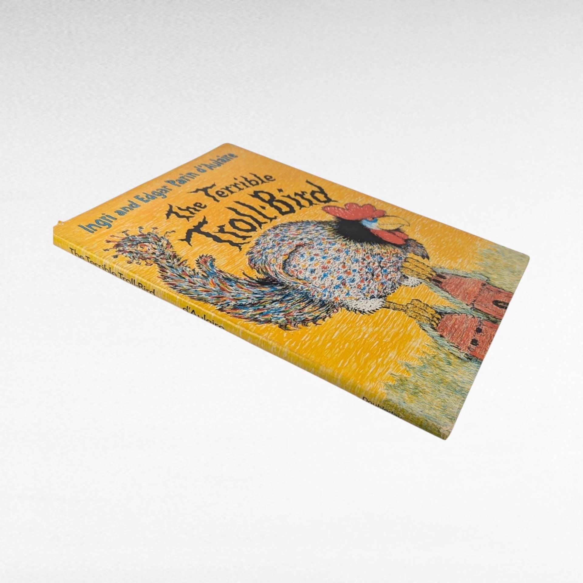 1976 The Terrible Troll Bird by Ingri and Edgar Parin d'Aulaire, Children's Book, Gift for Kids, Fantasy Story, Scandinavian Folklore