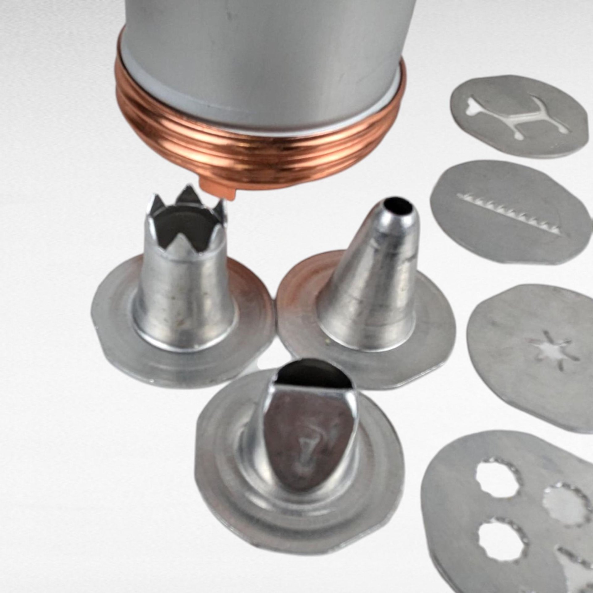 Vintage Mirro Cookie Press Set - Complete with 12 Discs, 3 Tips - Retro Baking Tool, Spritz Cookies, Holiday Baking