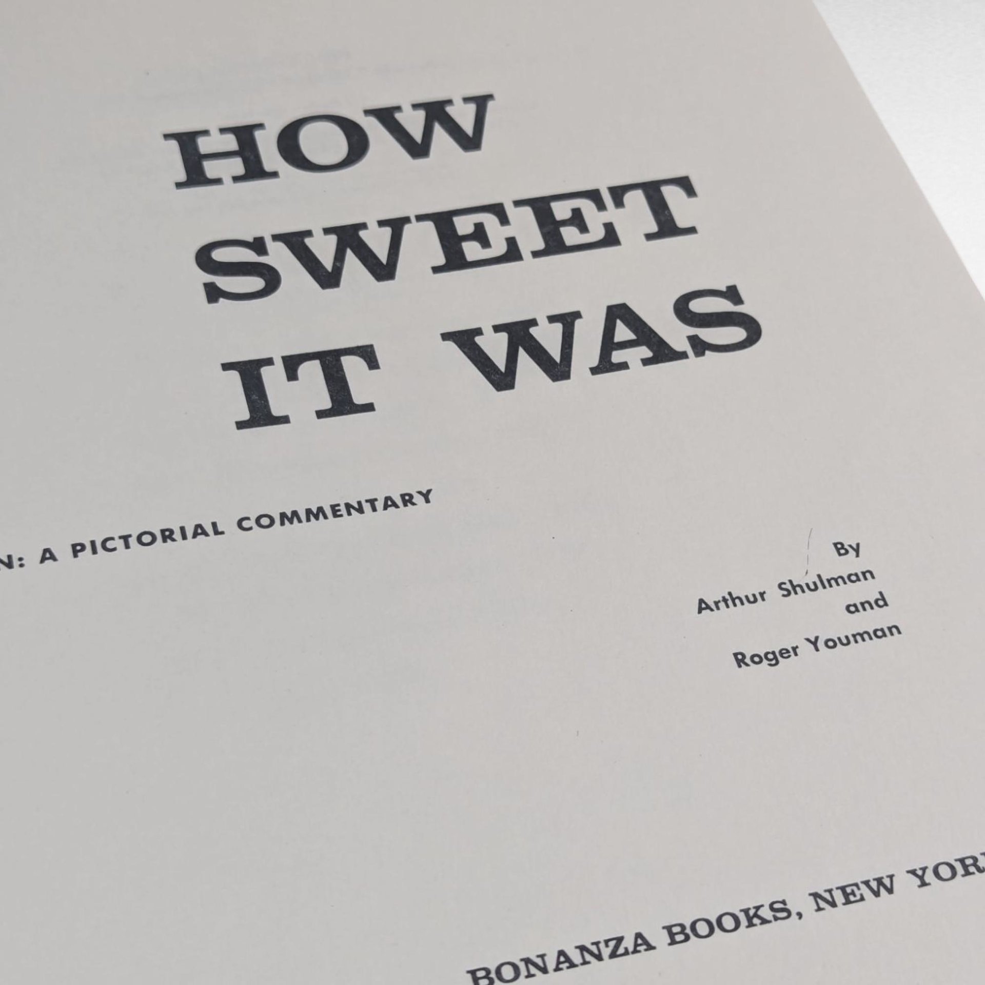 1966 "How Sweet It Was" Television History Book, Arthur Shulman & Roger Youman, 1435 Photos, Vintage TV Memorabilia, Gift for TV Buffs