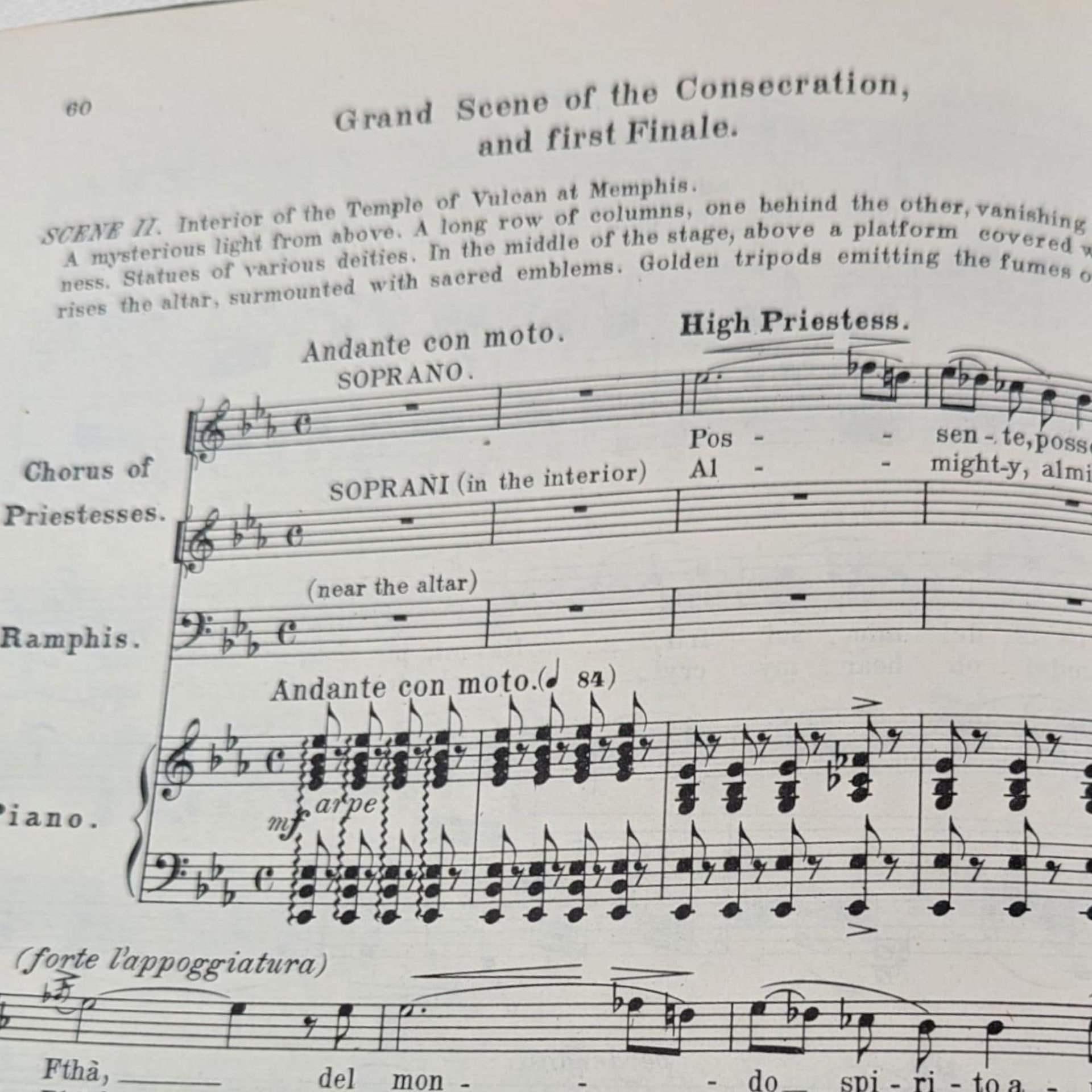 Vintage Giuseppe Verdi Aida Opera Music Book, G. Schirmer, Vocal Score, Italian & English, Gift for Opera Lover, Music Collector