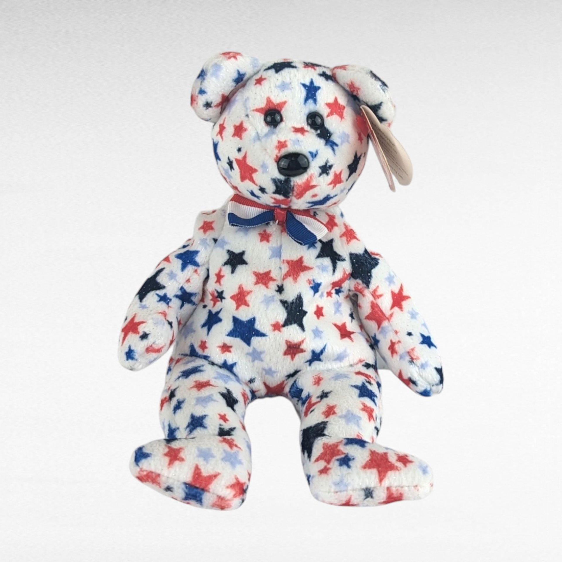 Vintage Patriotic Beanie Babies Lot (6) - Ty Patriot, Spangle, Red White Blue, America, Righty 2000, Free - Beanie Babies, Patriotic