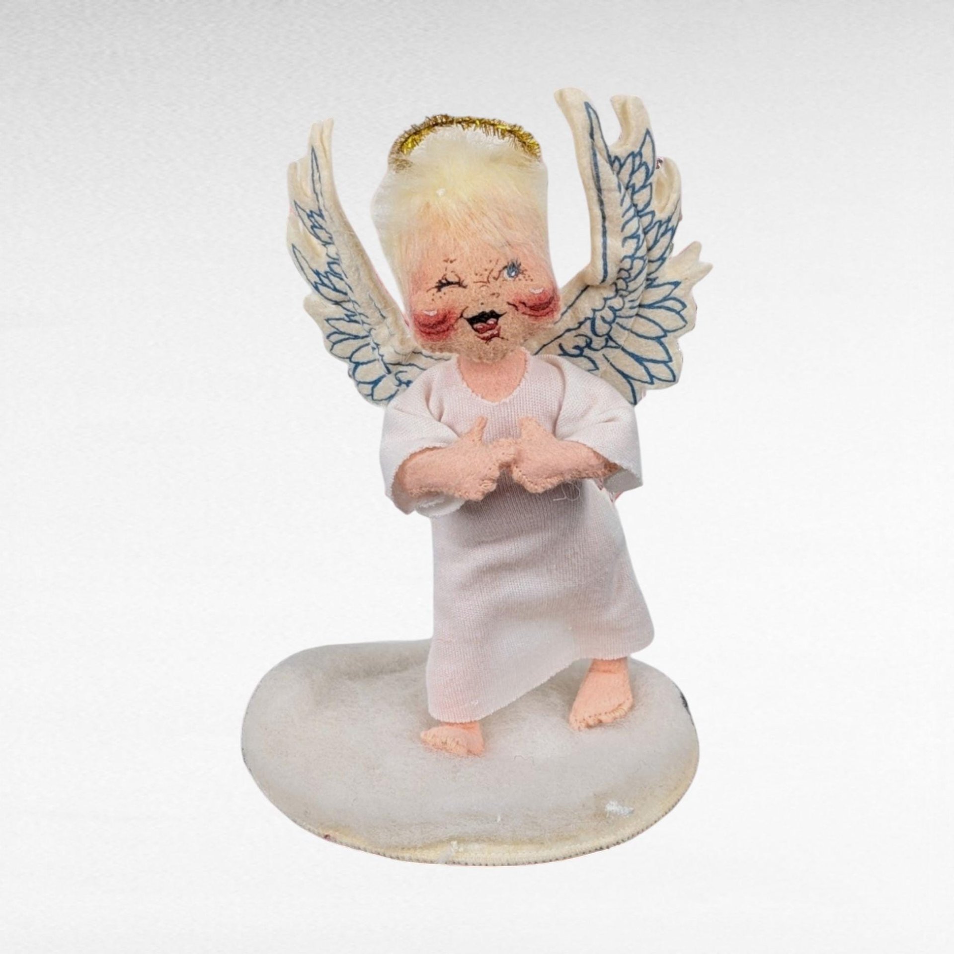1993 Annalee Angel Figurine | Angel on Cloud | Collectible Doll | Christmas Decoration