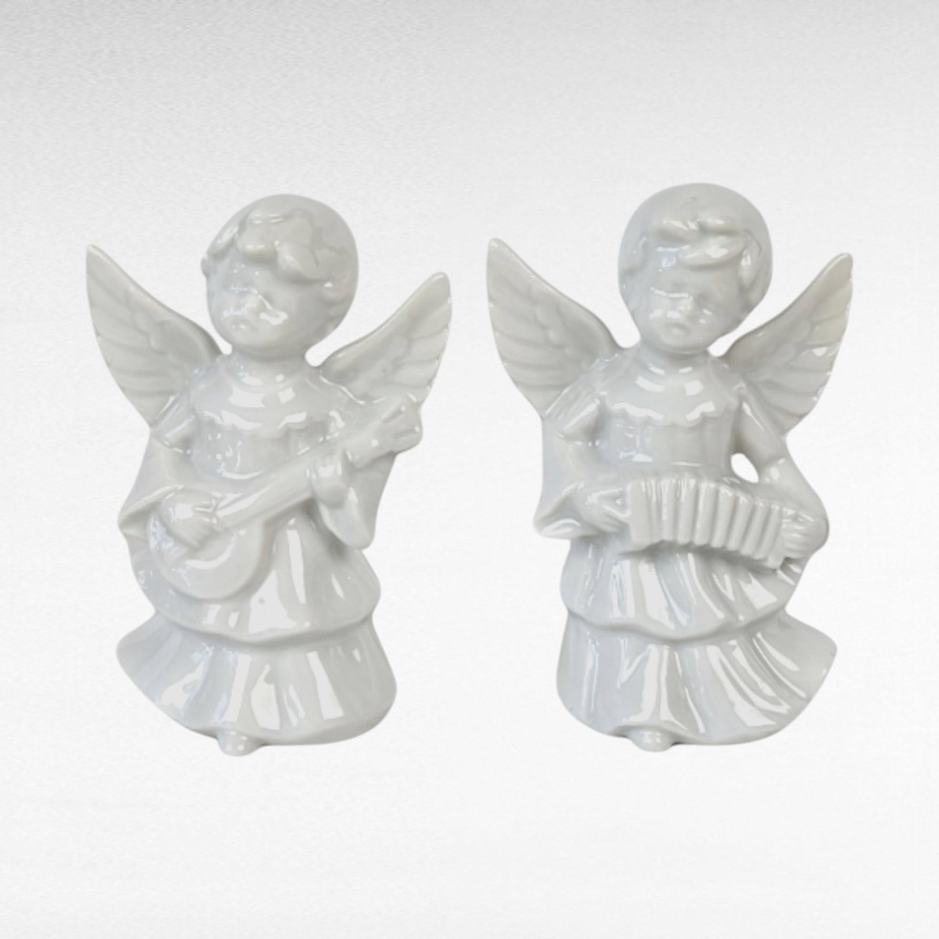 Vintage Angel Christmas Lot, Porcelain Cherub Figurine, Angel Ornament, Midwest Angels, Holiday Decor, Angel Collector Gift