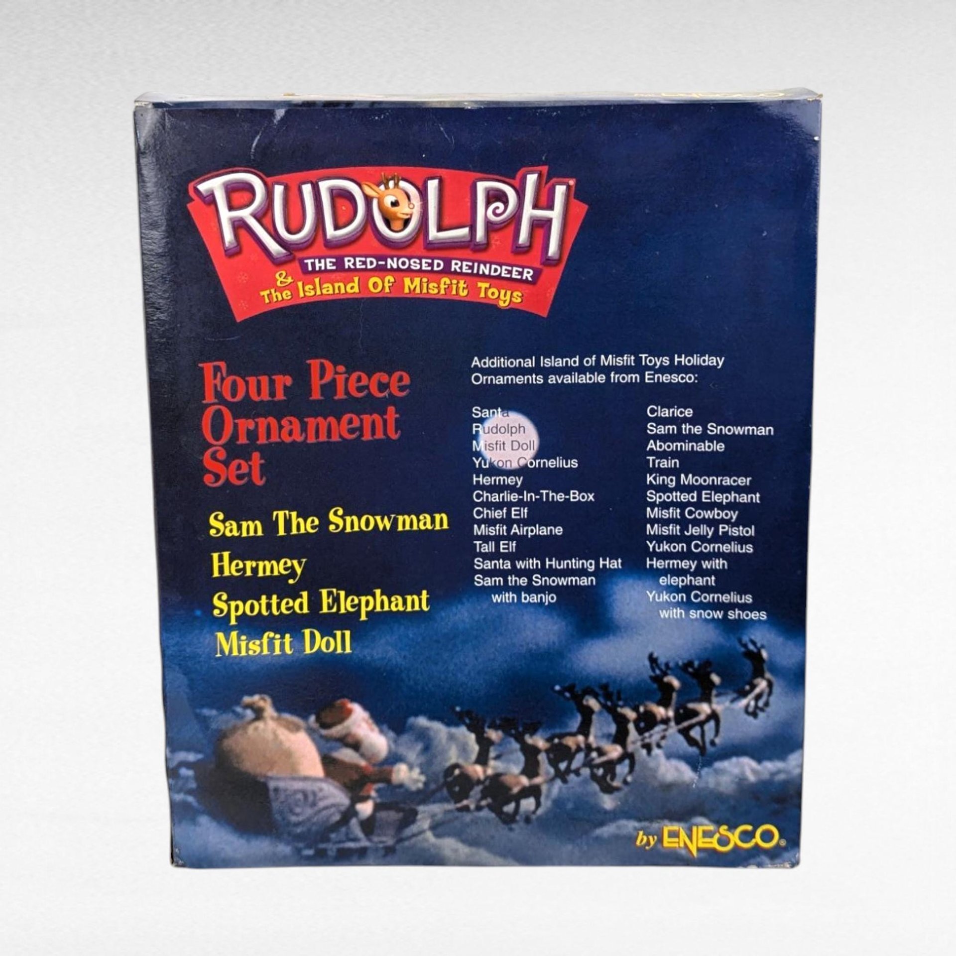 2000 Enesco Rudolph & Misfit Toys Ornament Set, 4 Piece, New in Package, Vintage Christmas Ornaments