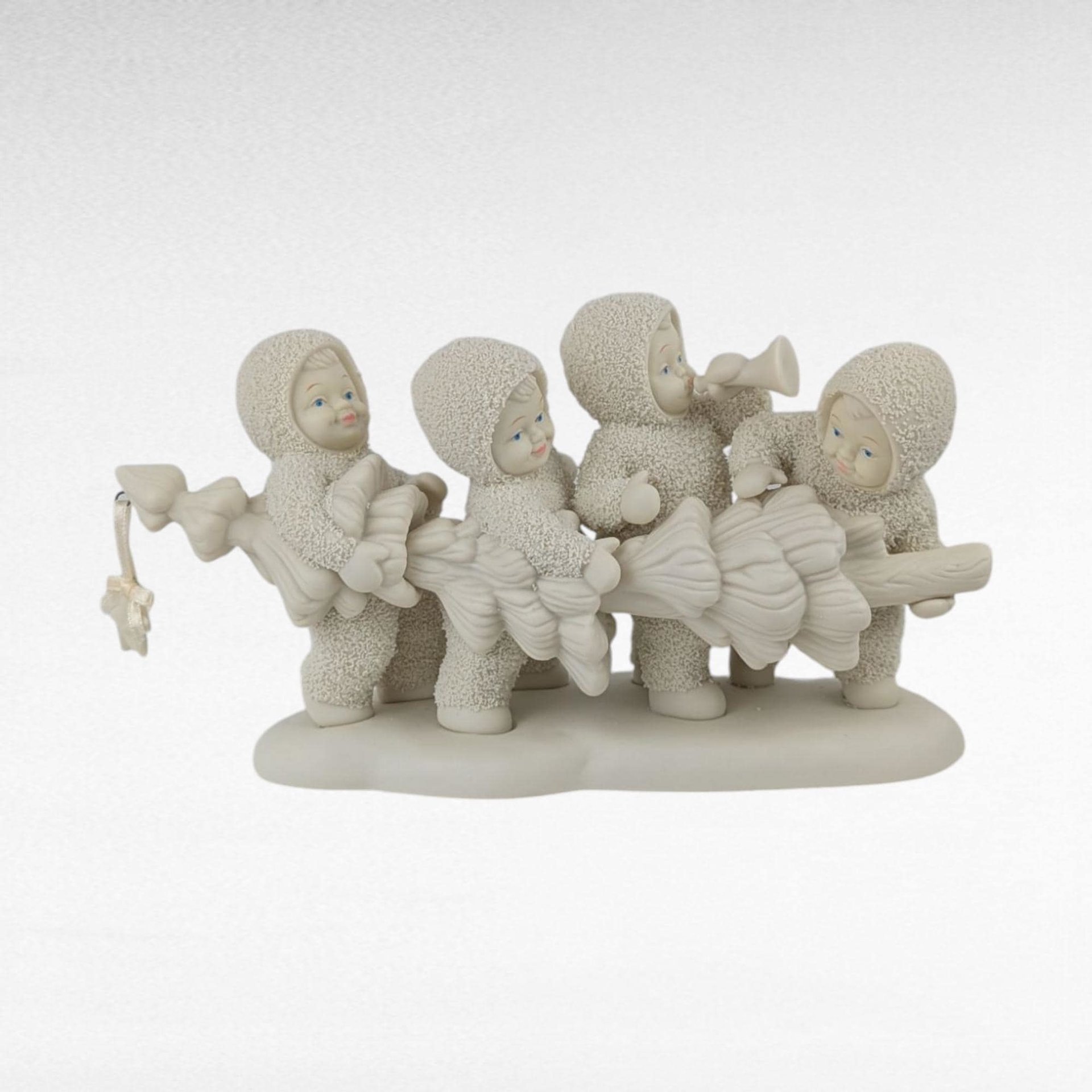 Vintage Dept 56 Snowbabies "Hi Ho, Hi Ho" Figurine, Collectible Snowbabies Figure, Gift for Snowbabies Collector, Christmas Decor