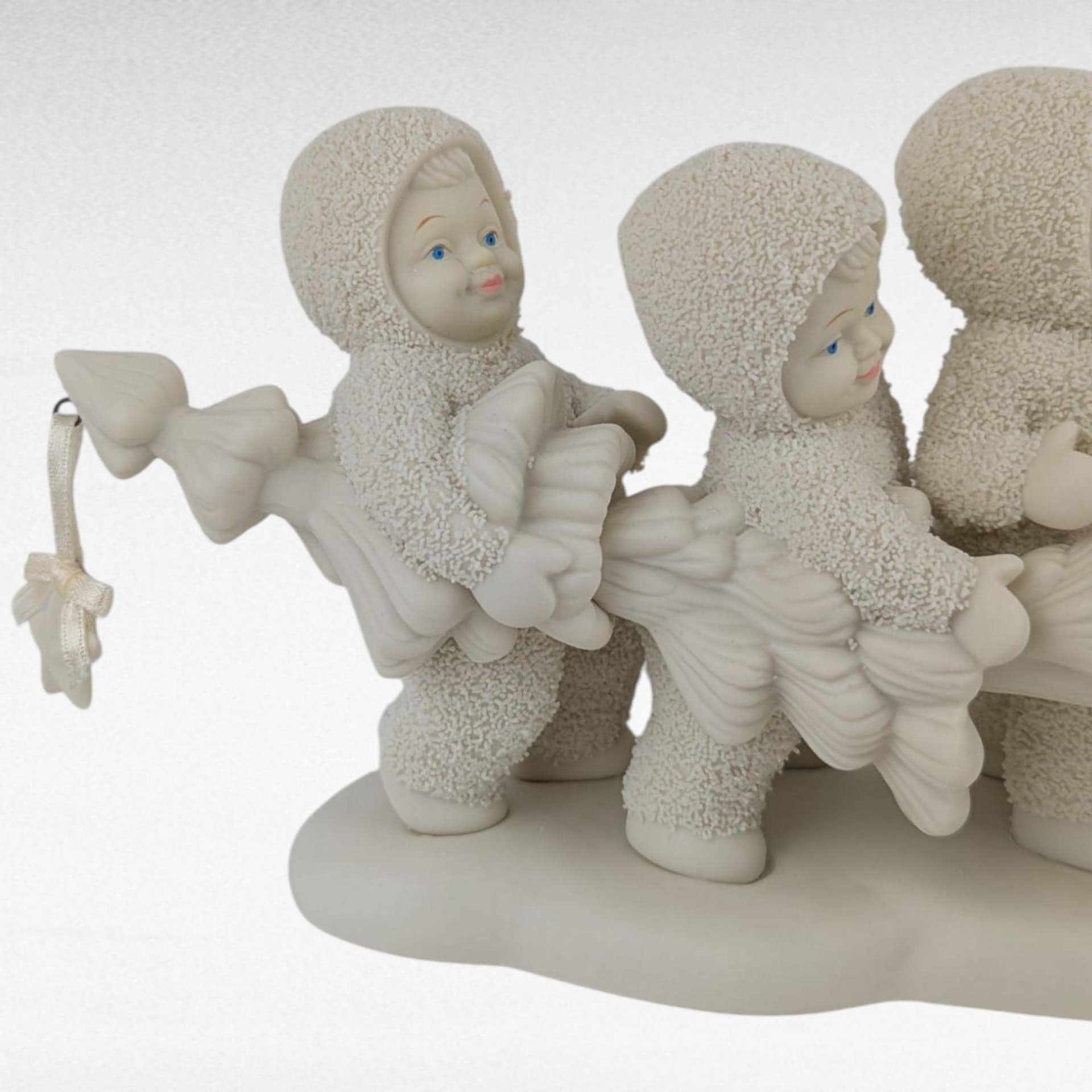 Vintage Dept 56 Snowbabies "Hi Ho, Hi Ho" Figurine, Collectible Snowbabies Figure, Gift for Snowbabies Collector, Christmas Decor