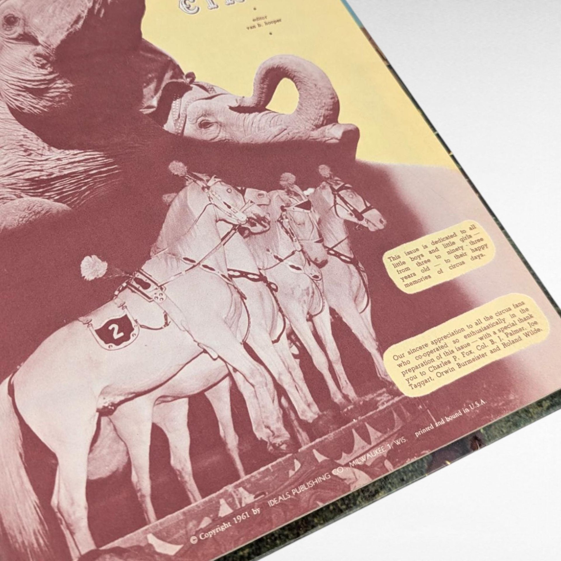 1961 Ideals The Circus Children's Book, Vintage Hardcover, Van B Hooper, Collectible Kids Book, Circus Theme Decor, Gift for Child