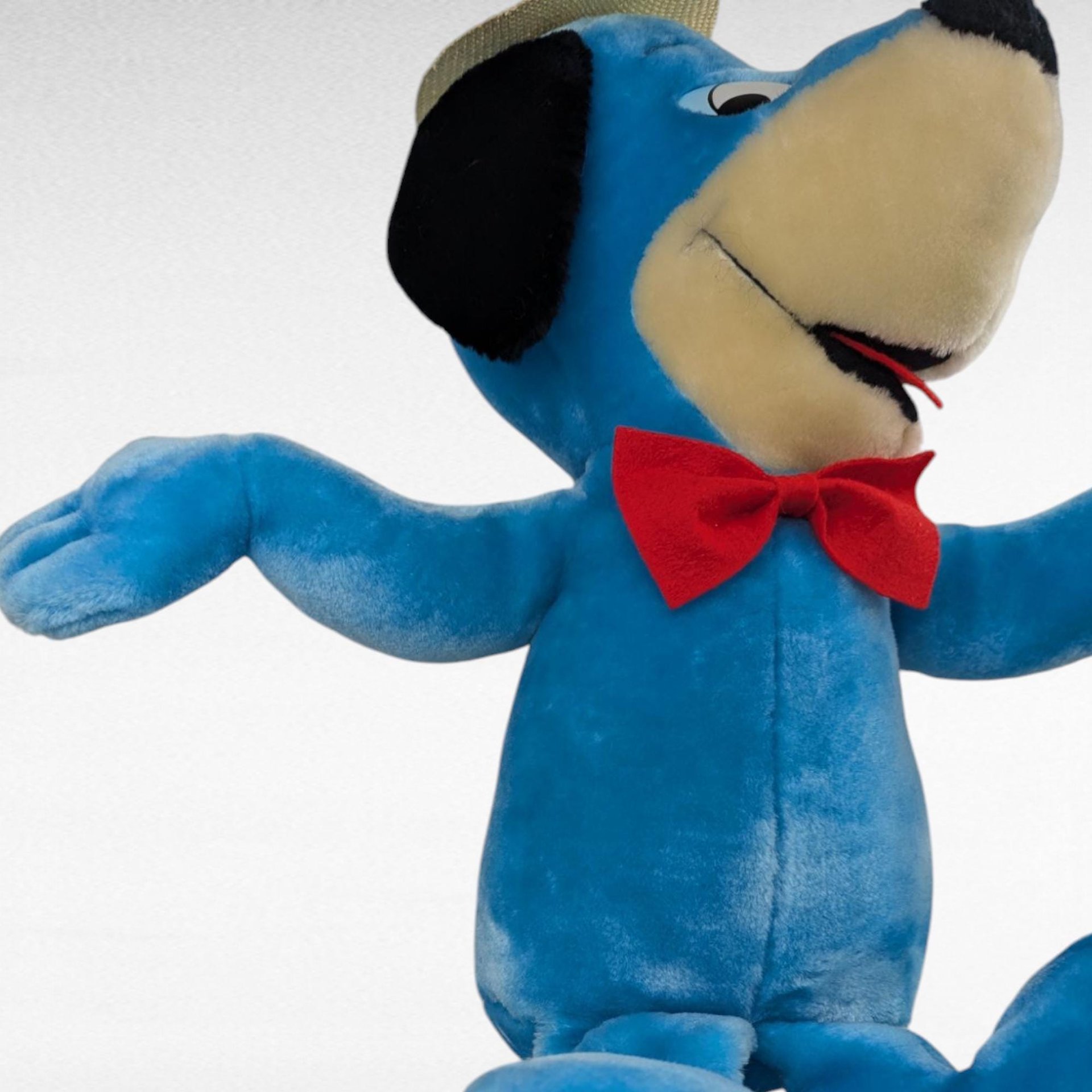 Vintage 1985 Hanna Barbera Huckleberry Hound Plush Toy, Collectible Cartoon Dog Plushie, Gift for Animation Fans