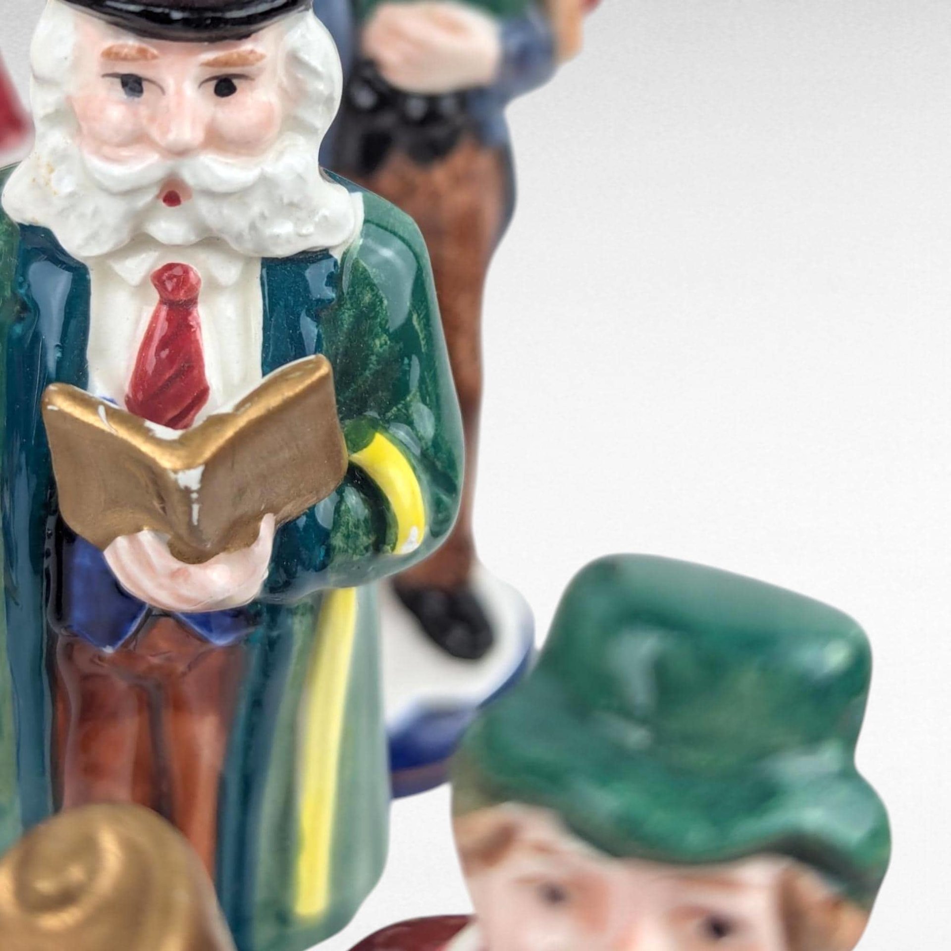 Vintage Fitz and Floyd Caroler Set, A Christmas Carol 1843-1993, Porcelain Figurines, Collector Series, Holiday Decor, Gift for Dickens Fans
