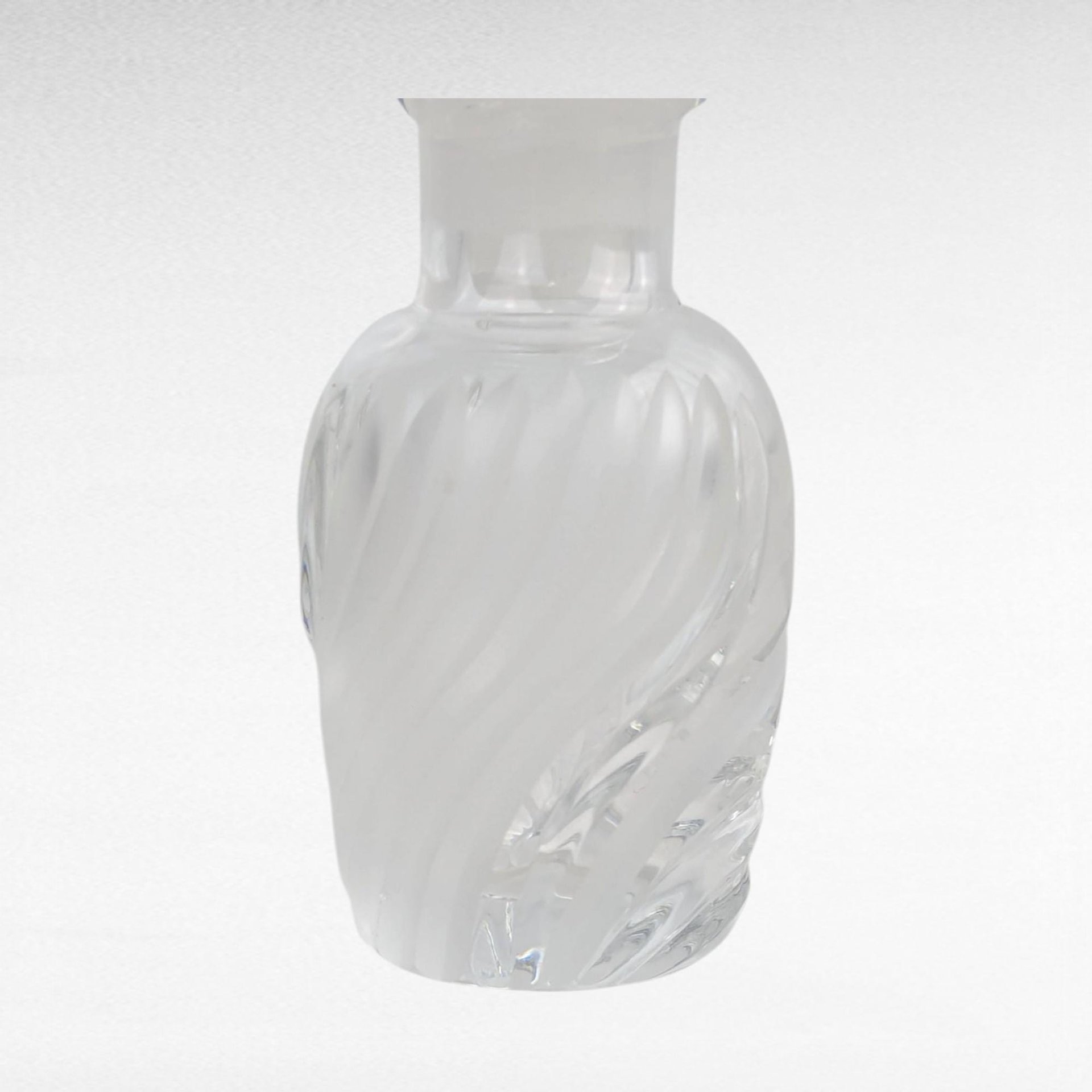 Vintage Lenox Windswept Clear Glass Perfume Bottle with Stopper, 5.25" Height, Elegant Vanity Decor, Gift for Her