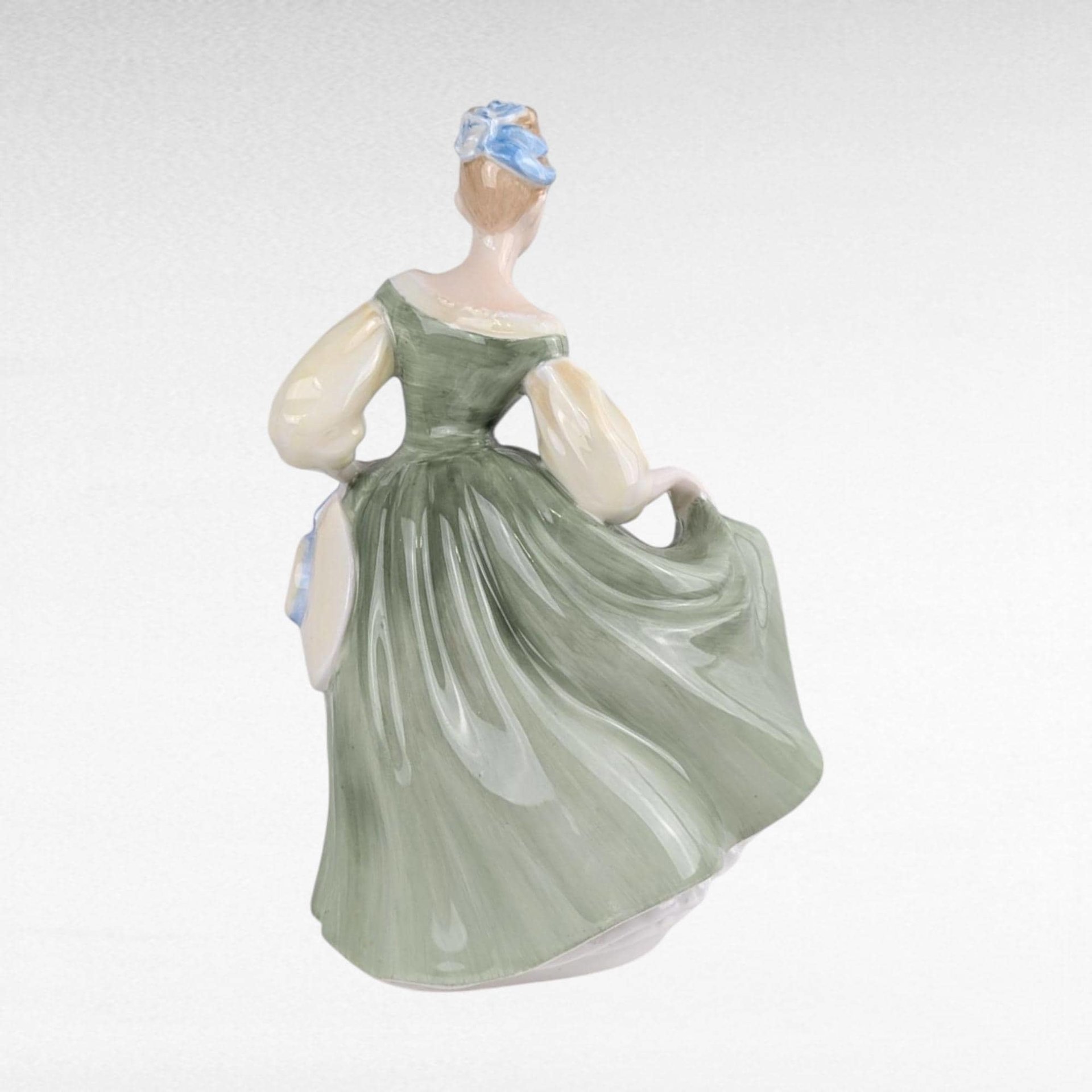 Vintage Royal Doulton Fair Lady Figurine, HN2193, Green Dress, Collectible Porcelain, Gift for Collector, Elegant Home Decor