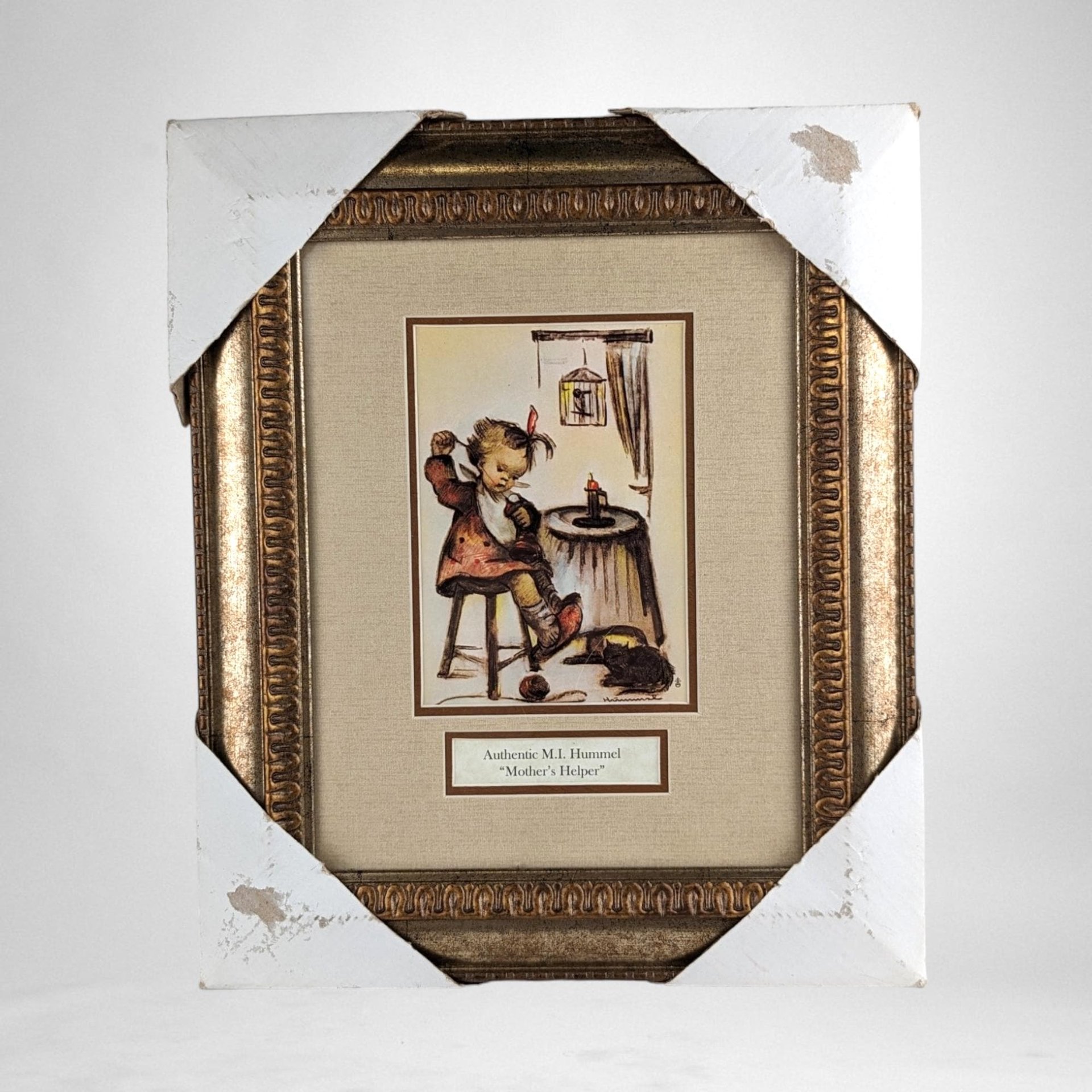 Vintage Hummel Prints Set, 1981 Framed Hummel Art, Honey Lovers, Mother's Helper, Little Bookkeeper, Collectible Hummel,