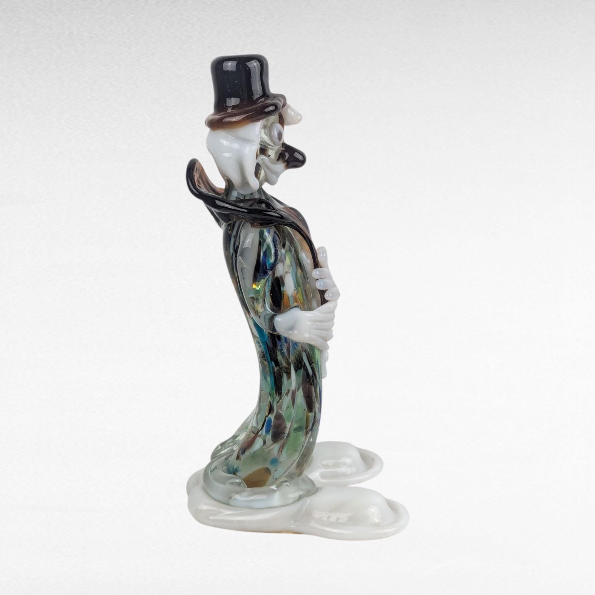 Vintage Art Glass Clown, Handblown Glass Clown, Collectible Glass Figurine, Clown Decor, Art Glass Sculpture, Whimsical Clown, Glass Art