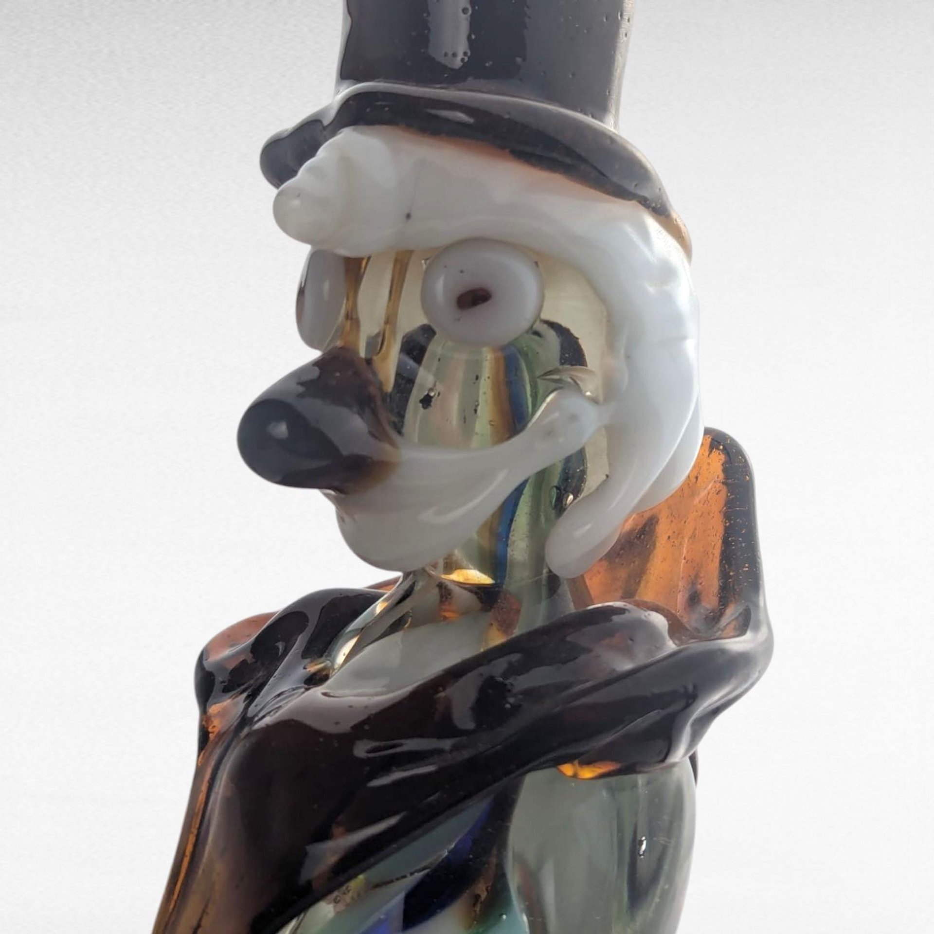 Vintage Art Glass Clown, Handblown Glass Clown, Collectible Glass Figurine, Clown Decor, Art Glass Sculpture, Whimsical Clown, Glass Art