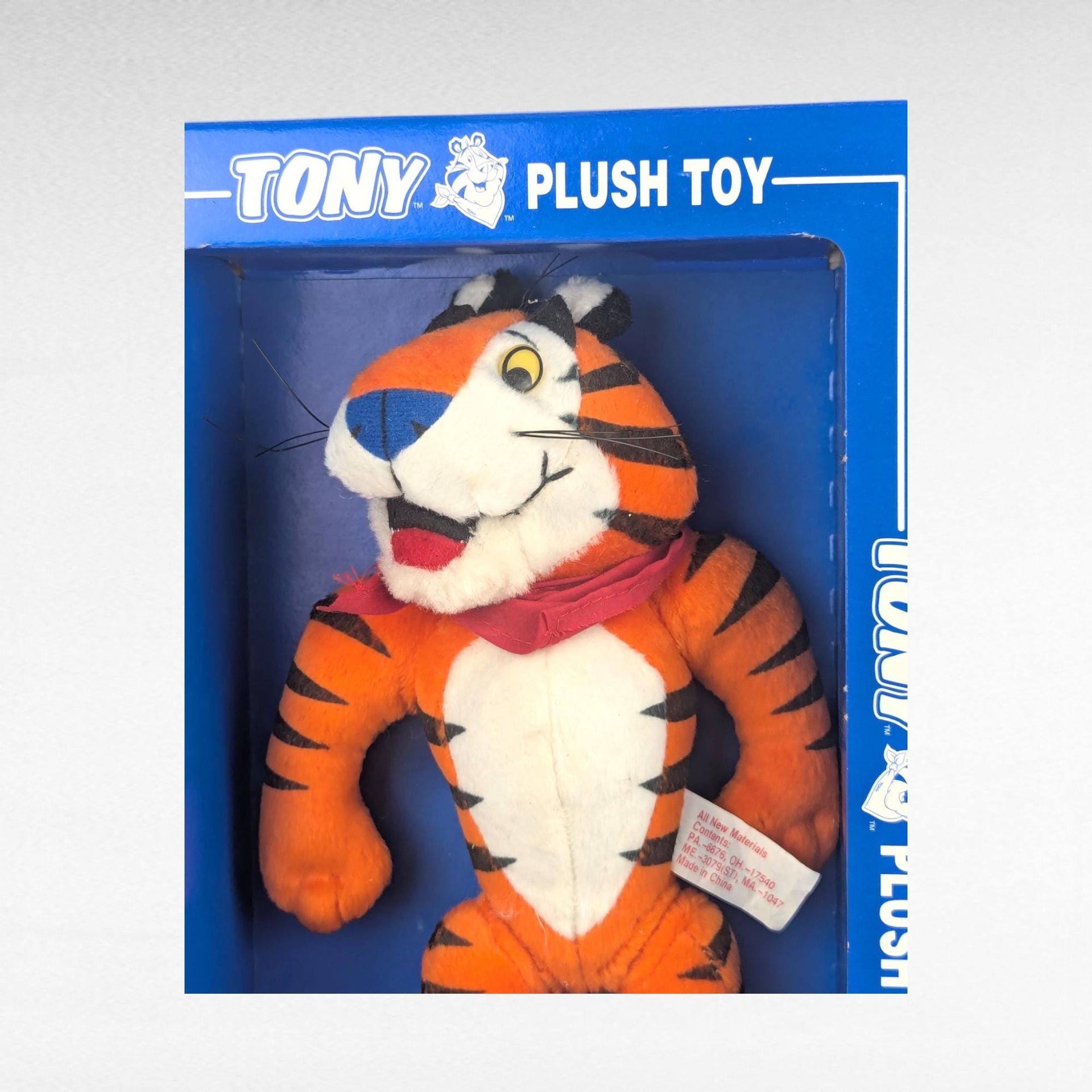 1997 Tony the Tiger Plush Toy, Frosted Flakes Mascot, Vintage Kellogg's Plush, Collectible Toy, Advertising Character