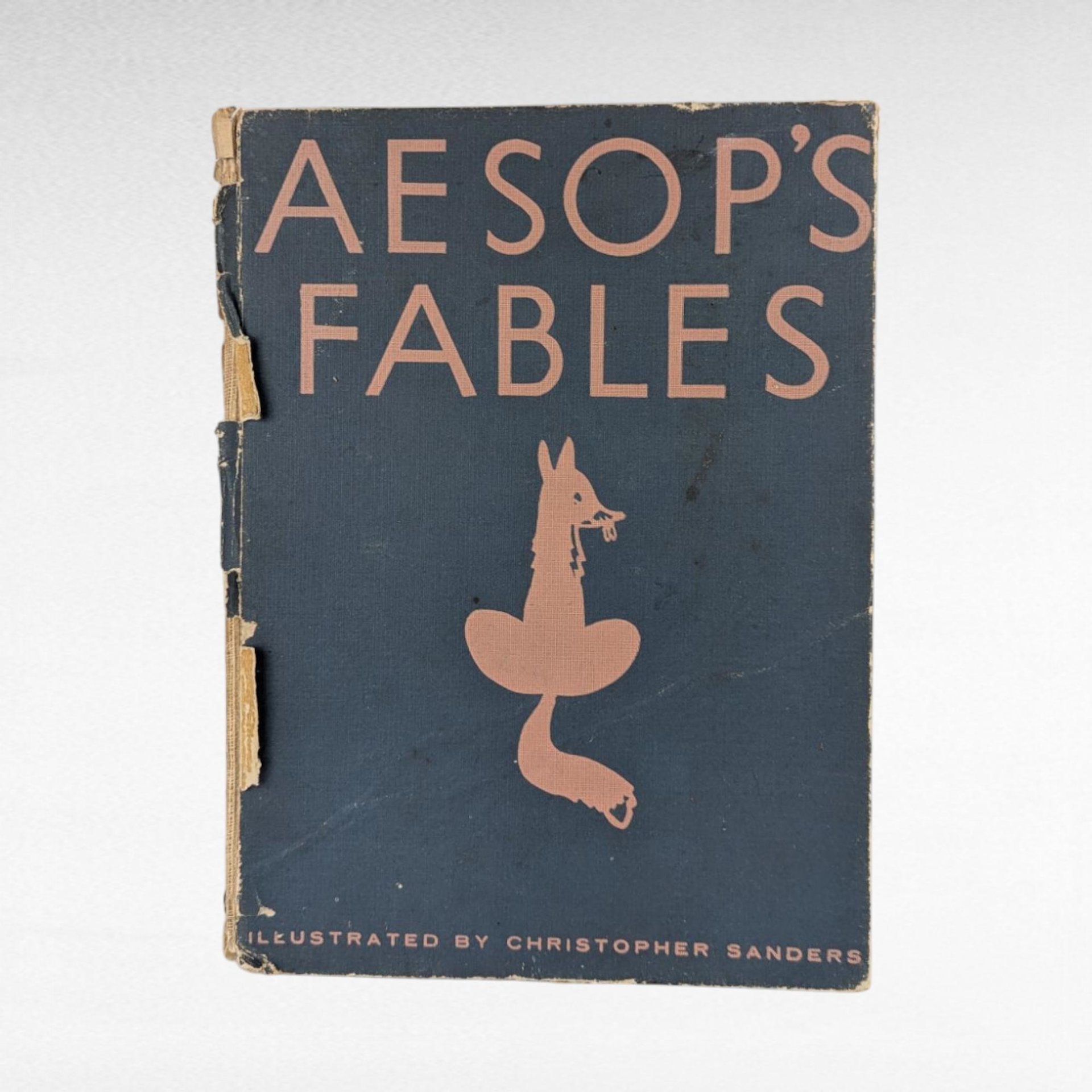 Vintage Aesop's Fables Hardcover, Illustrated by Christopher Sanders, Classic Literature, Collectible Book, Gift for Book Lover
