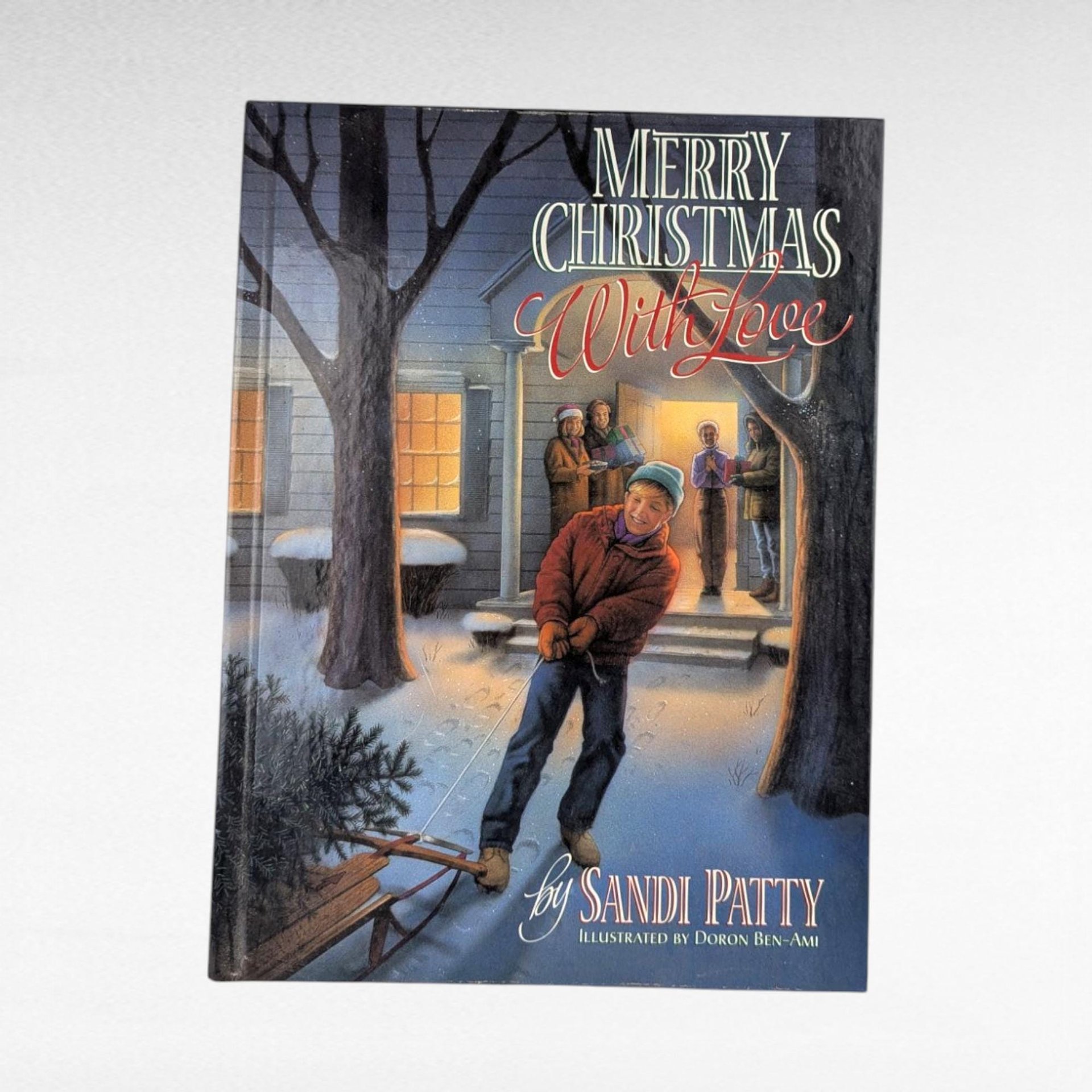 Vintage Christmas Book Pair, Merry Christmas with Love & A Christmas Carol, Hardcover Holiday Books, Illustrated Stories