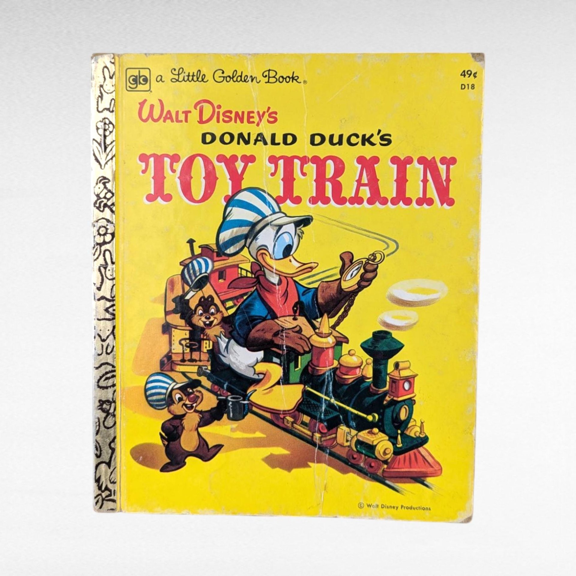 Set of 4 Vintage Little Golden Books, Donald Duck, Christmas Carol, Oscar's Book, Mickey Mouse, Children's Story Collection