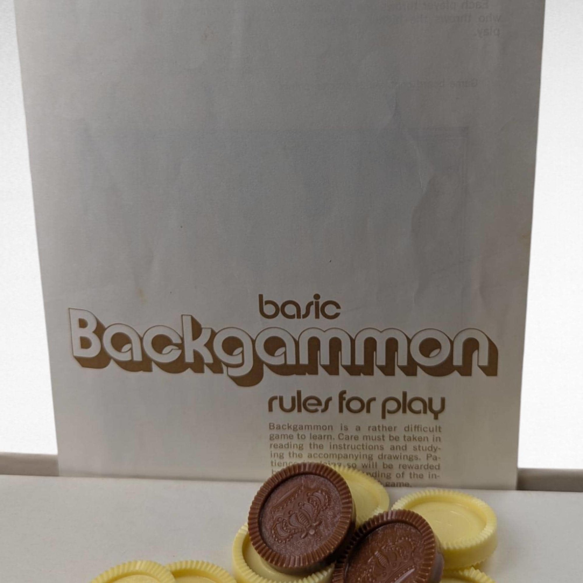 1974 Whitman Backgammon Board Game with Pieces & Instructions, Complete Set, Classic Family Game