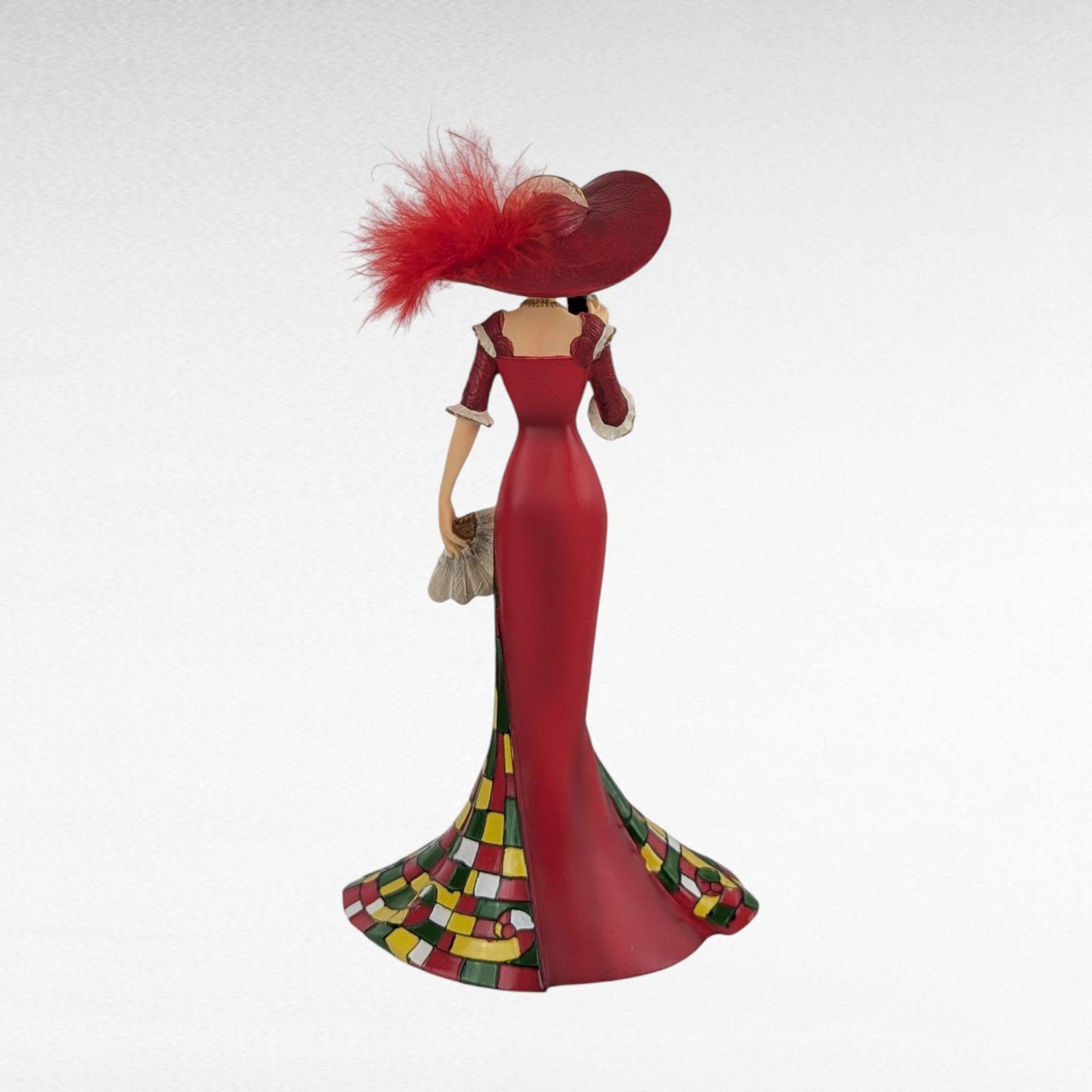 Vintage Hamilton Collection "Timelessly Refreshing" Lady Figurine, 7", Red Dress, Coca-Cola, Numbered, COA