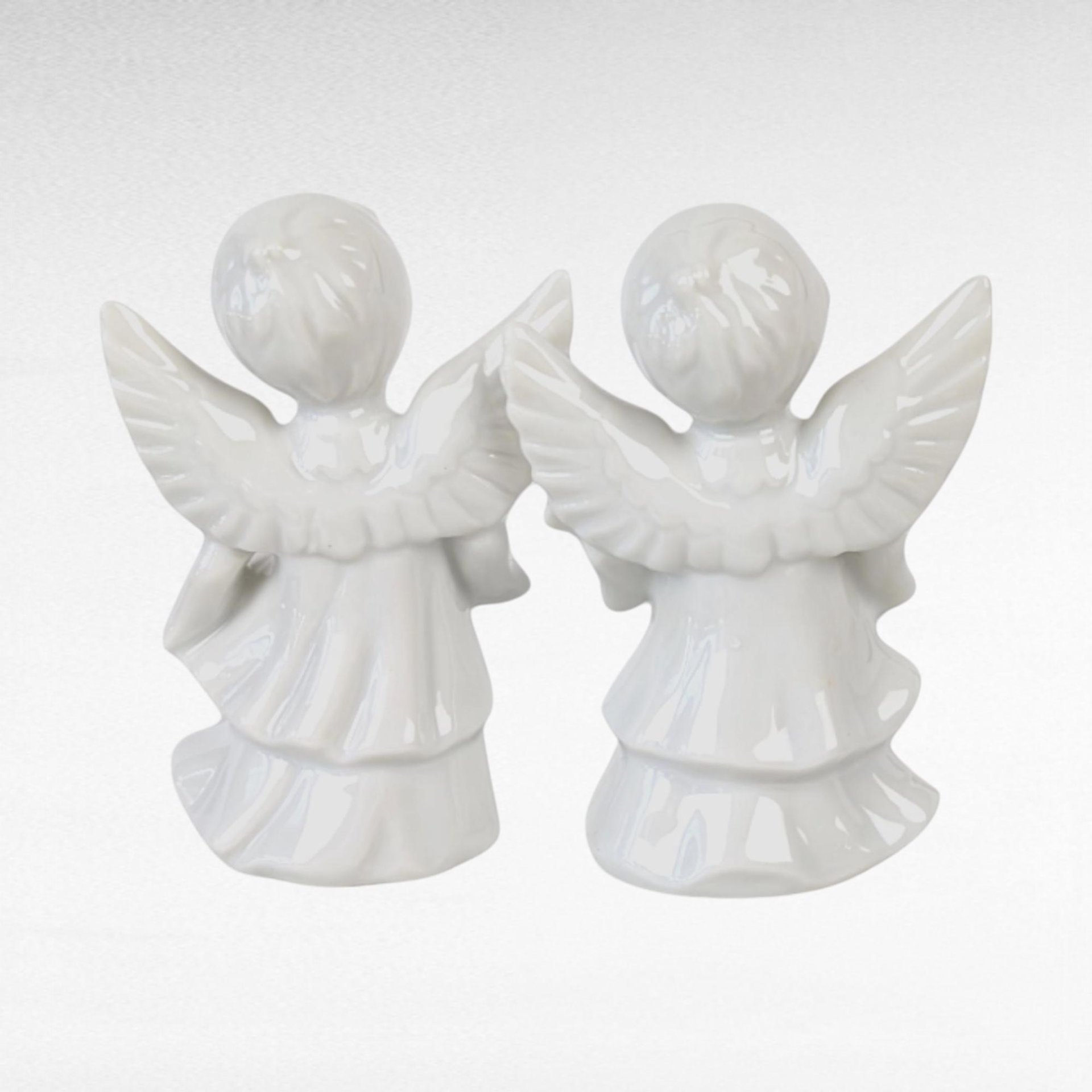 Vintage Angel Christmas Lot, Porcelain Cherub Figurine, Angel Ornament, Midwest Angels, Holiday Decor, Angel Collector Gift