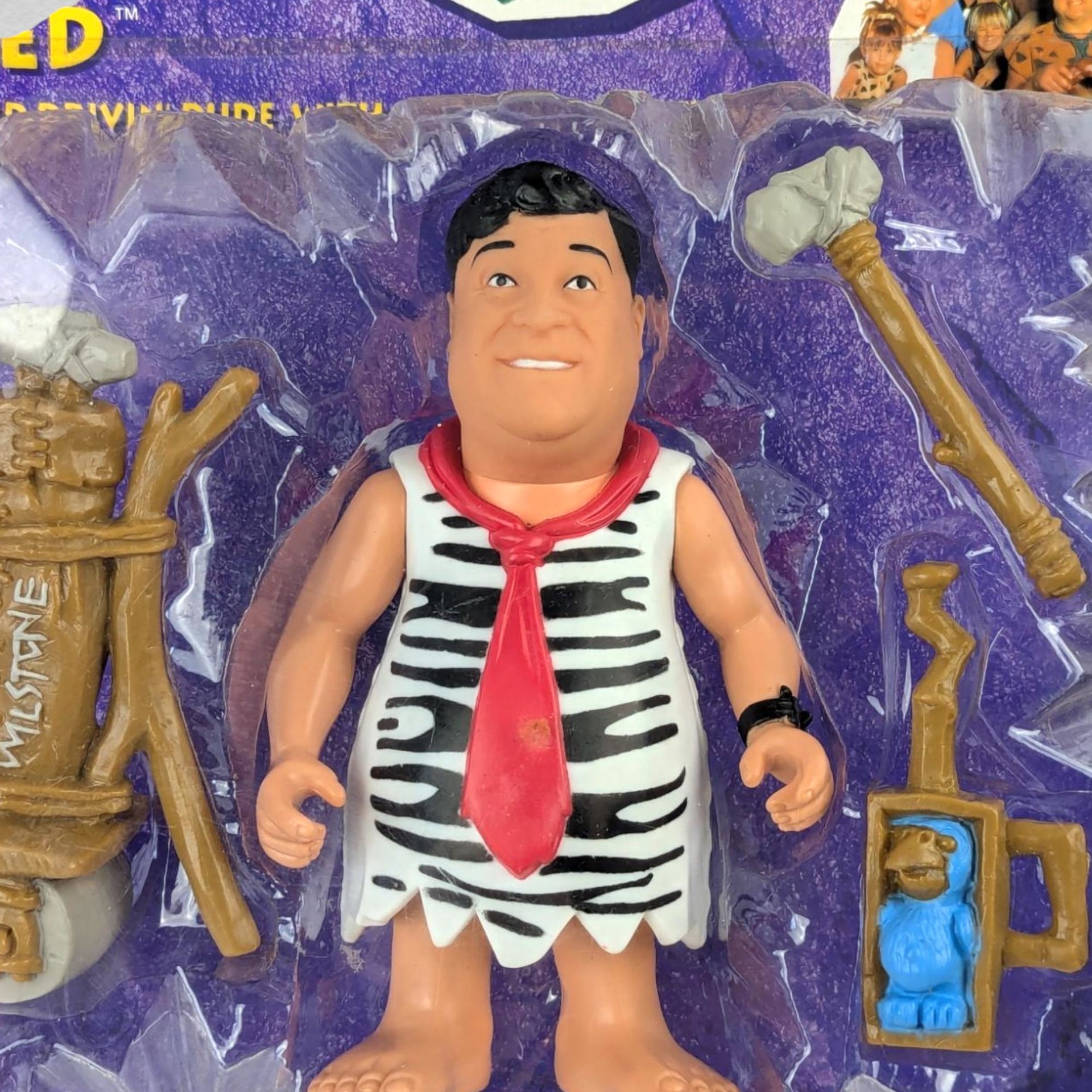 Mattel Flintstones Toy Set, Licking Dino & Big Shot Fred, New in Package, Vintage Flintstones Collectibles