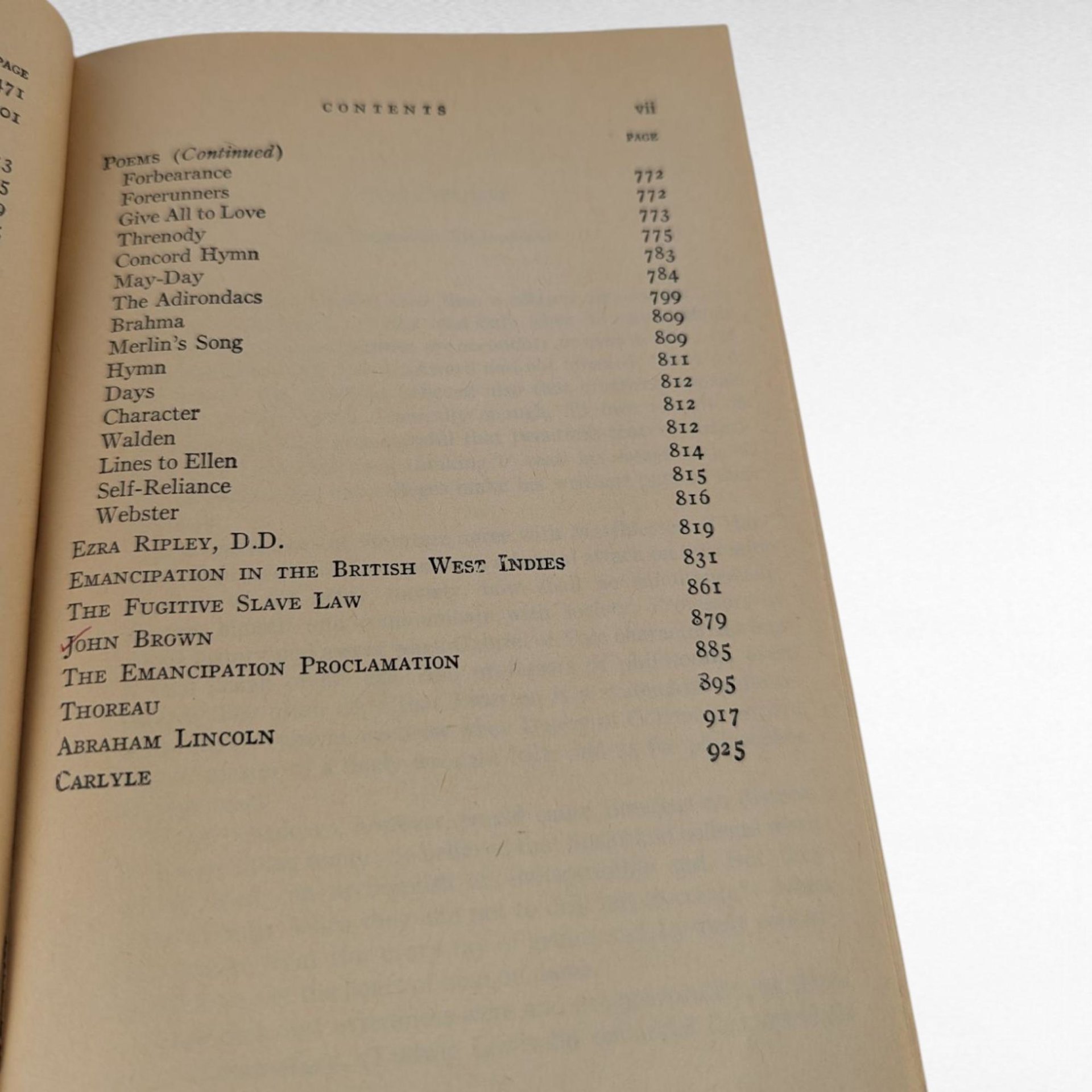 1950 The Selected Writings of Ralph Waldo Emerson, Modern Library College Edition, Softcover Book, Classic Literature