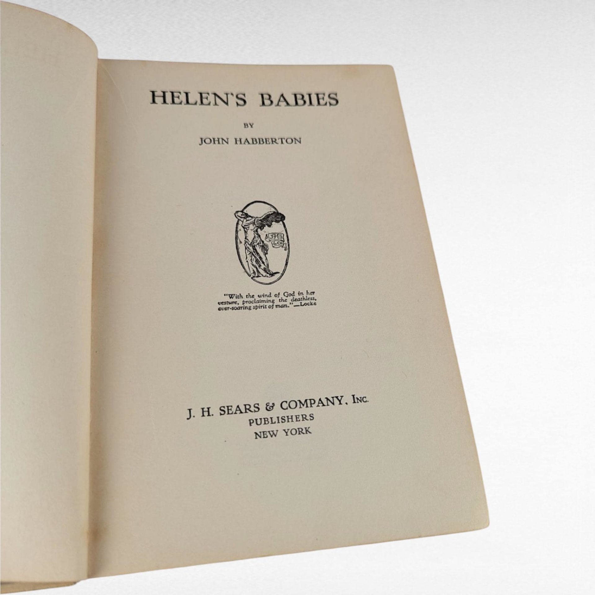 Helen's Babies Hardcover by Habberton, Antique Novel, J.H. Sears Publisher, Collectible Book, Classic Literature, Children's Story