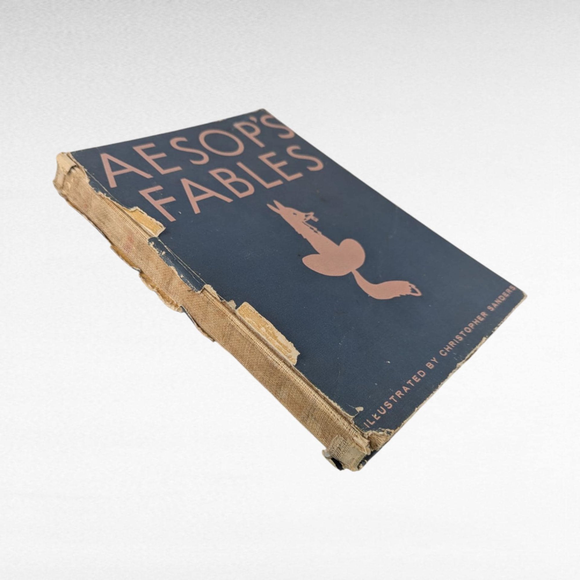 Vintage Aesop's Fables Hardcover, Illustrated by Christopher Sanders, Classic Literature, Collectible Book, Gift for Book Lover