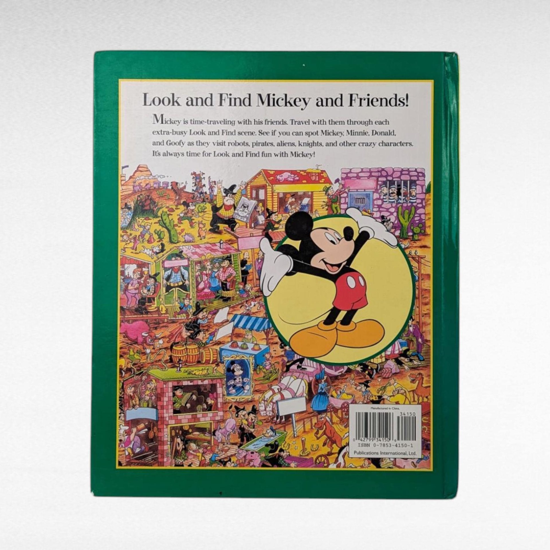 1993 Disney Mickey and Friends Time Twisters Look and Find Book, Vintage Hardcover Children's Book, Disneyana Collector