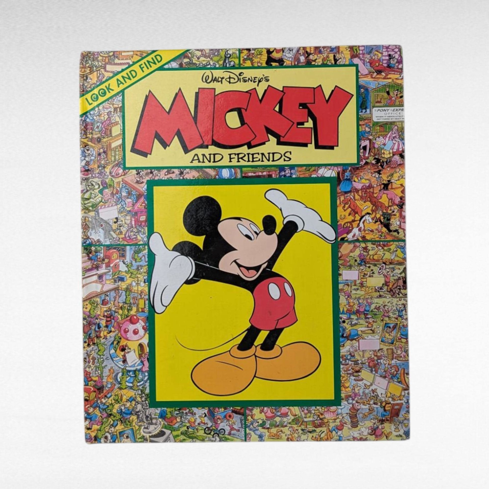 1993 Disney Mickey and Friends Time Twisters Look and Find Book, Vintage Hardcover Children's Book, Disneyana Collector