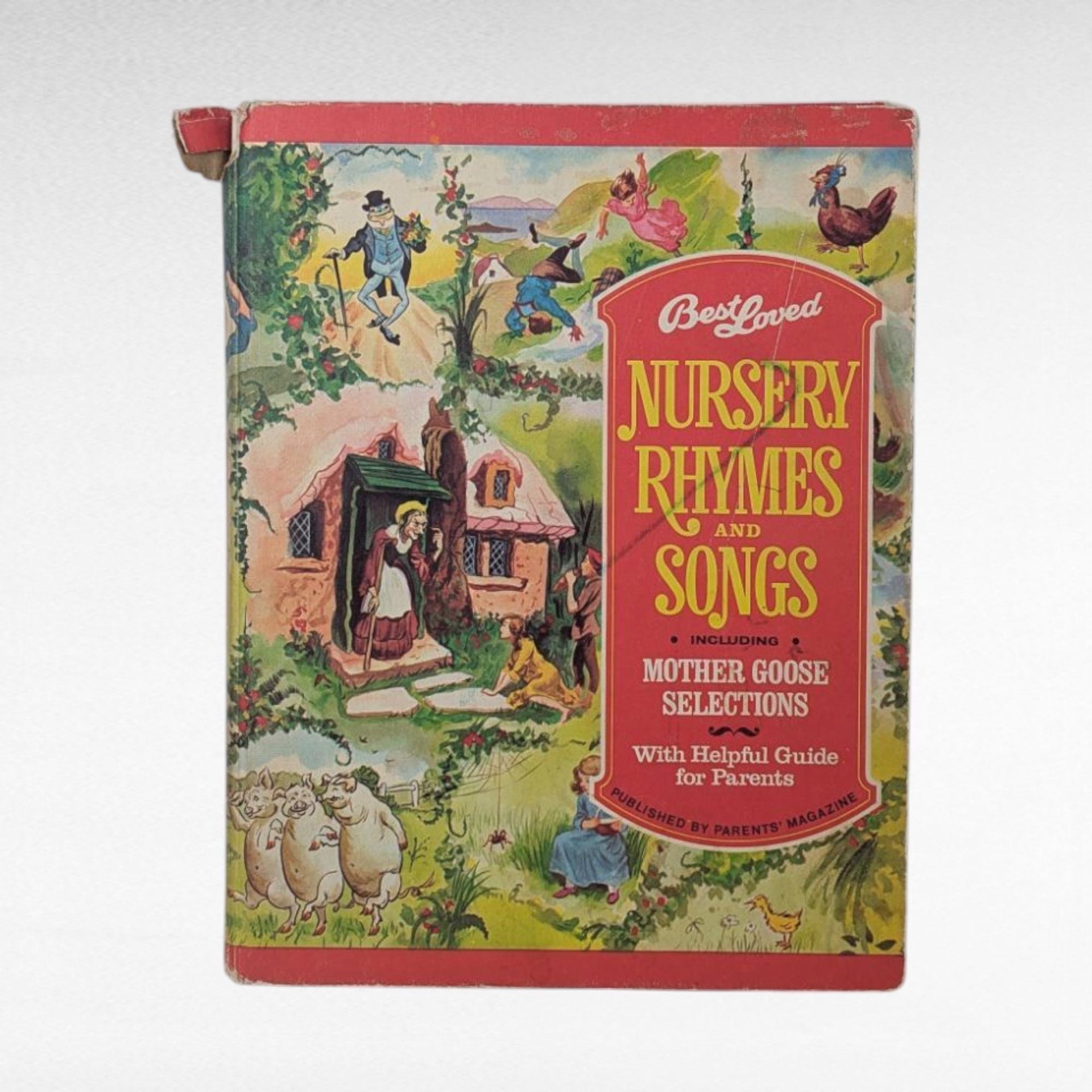 Vintage 1973 Nursery Rhymes and Songs Book Mother Goose Illustrated Children's Storybook Gift for Kids Nostalgic Childhood Decor