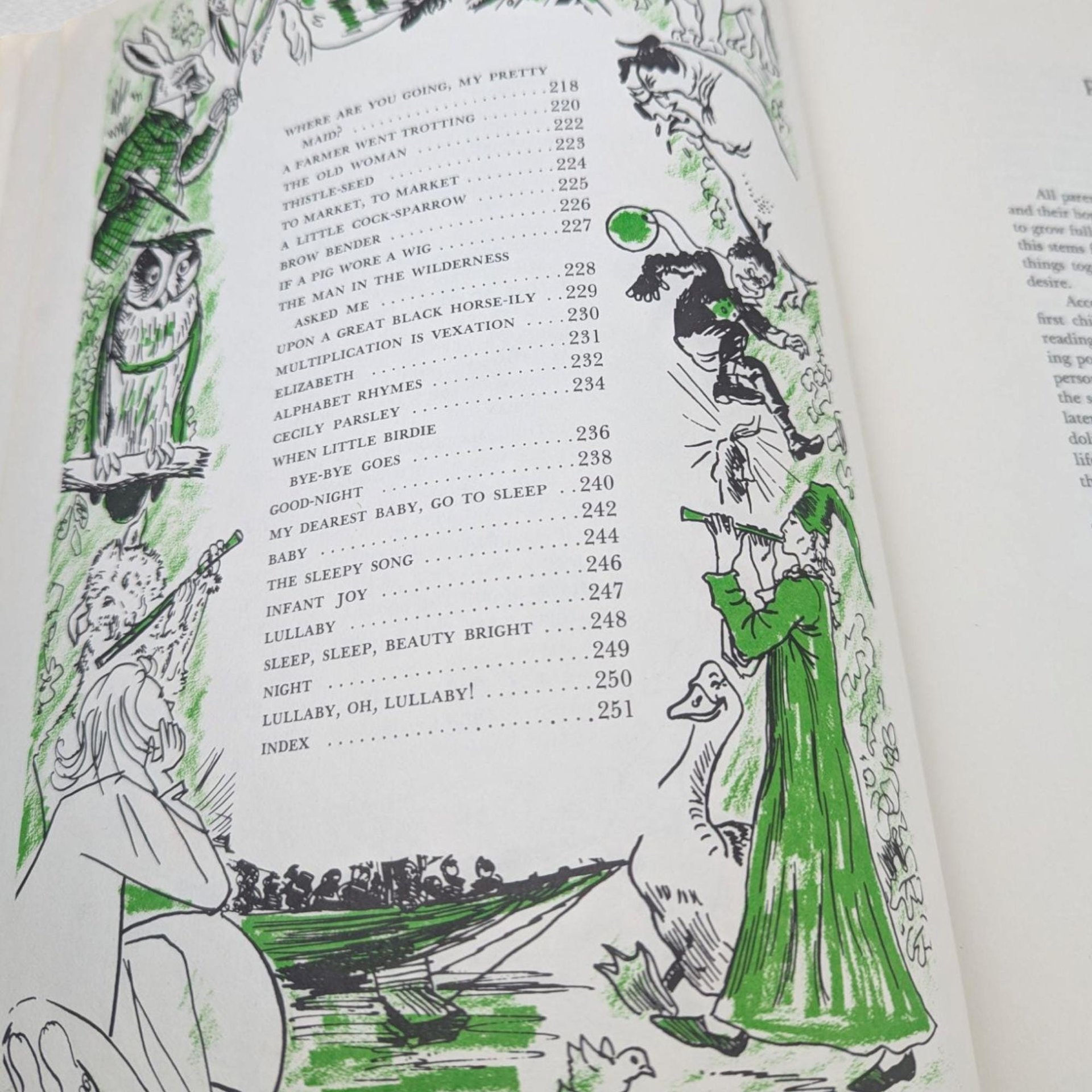 Vintage 1973 Nursery Rhymes and Songs Book Mother Goose Illustrated Children's Storybook Gift for Kids Nostalgic Childhood Decor