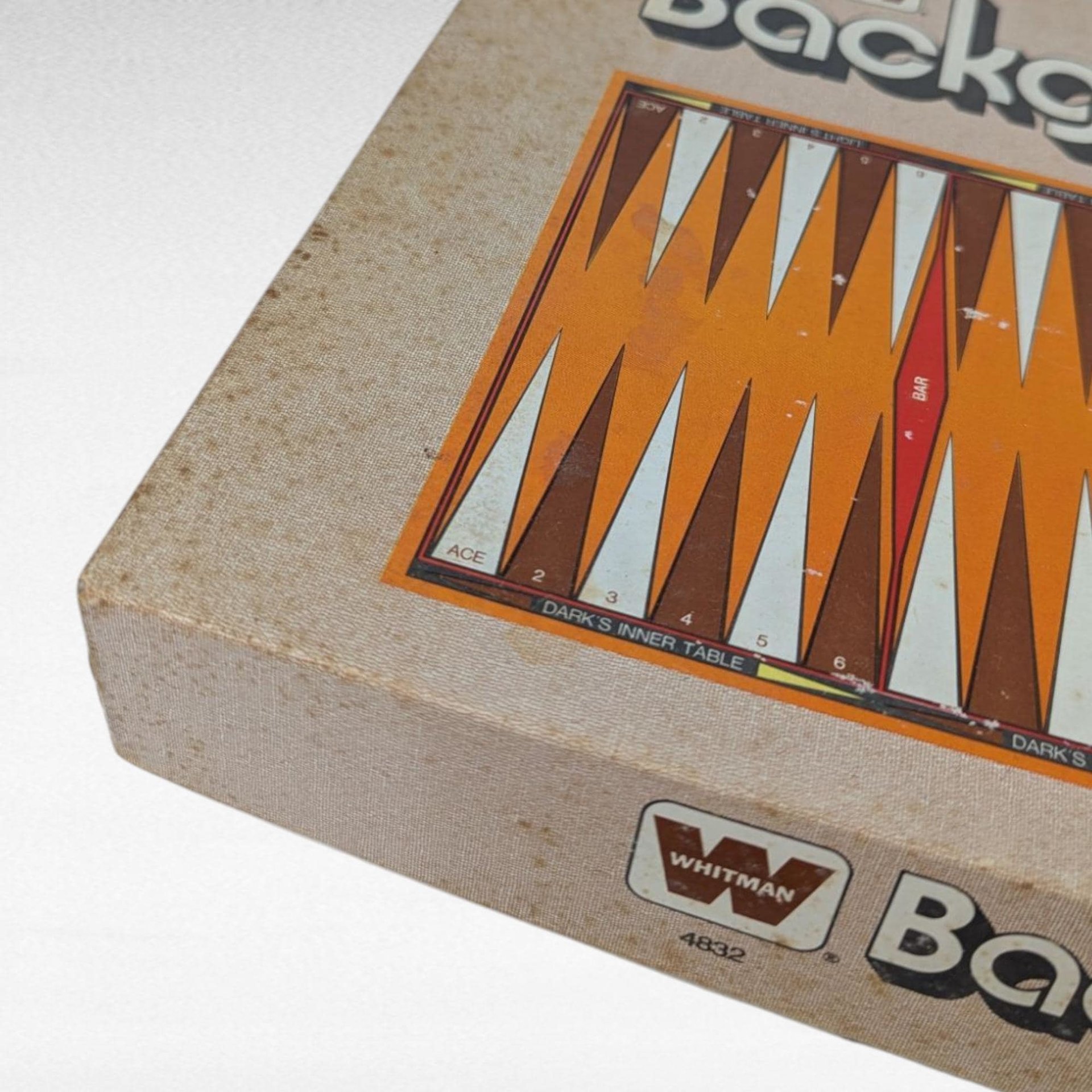 1974 Whitman Backgammon Board Game with Pieces & Instructions, Complete Set, Classic Family Game