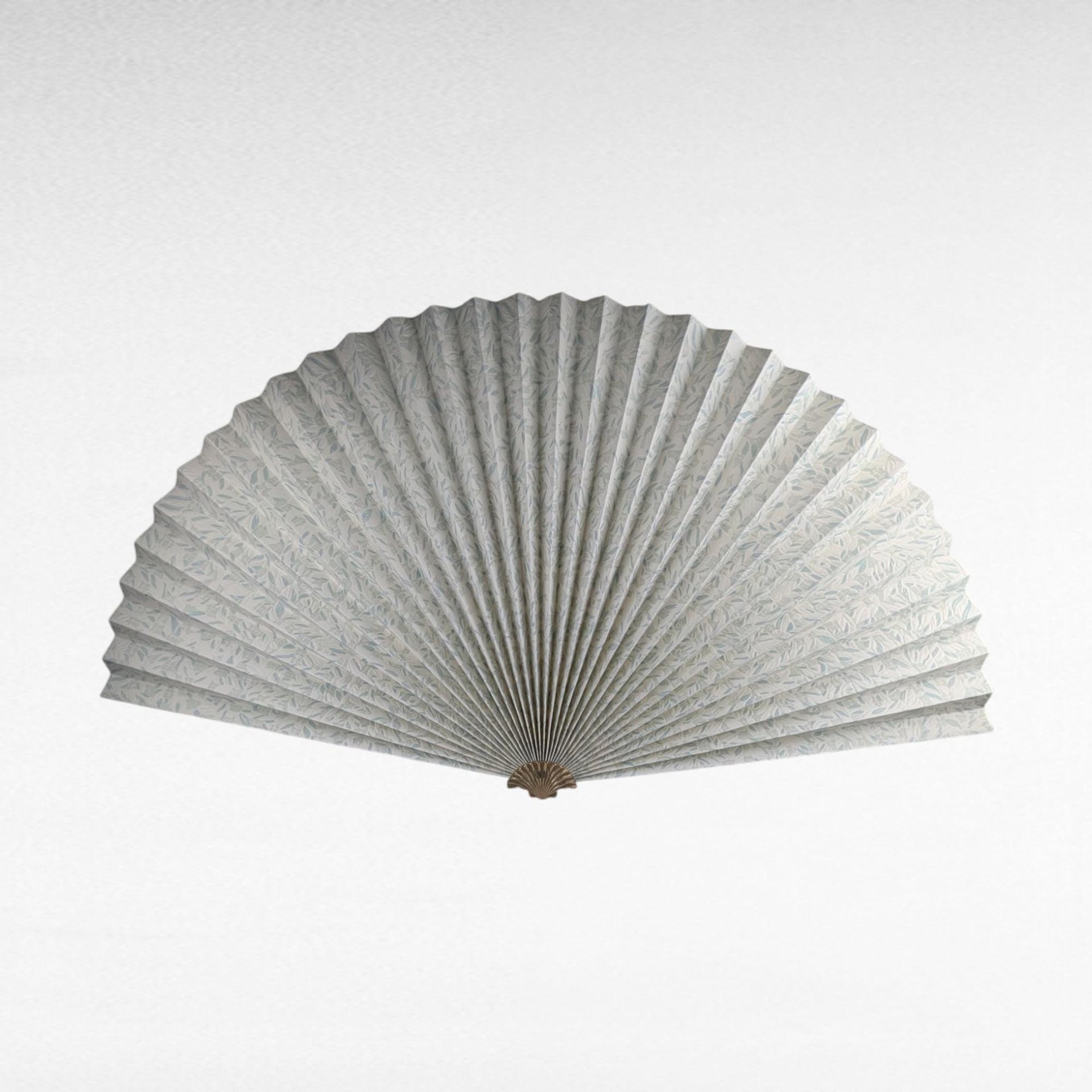 40.5" Vintage Fan Screen, Fabric Fireplace Decor, "Fan-Fare of Sheets"