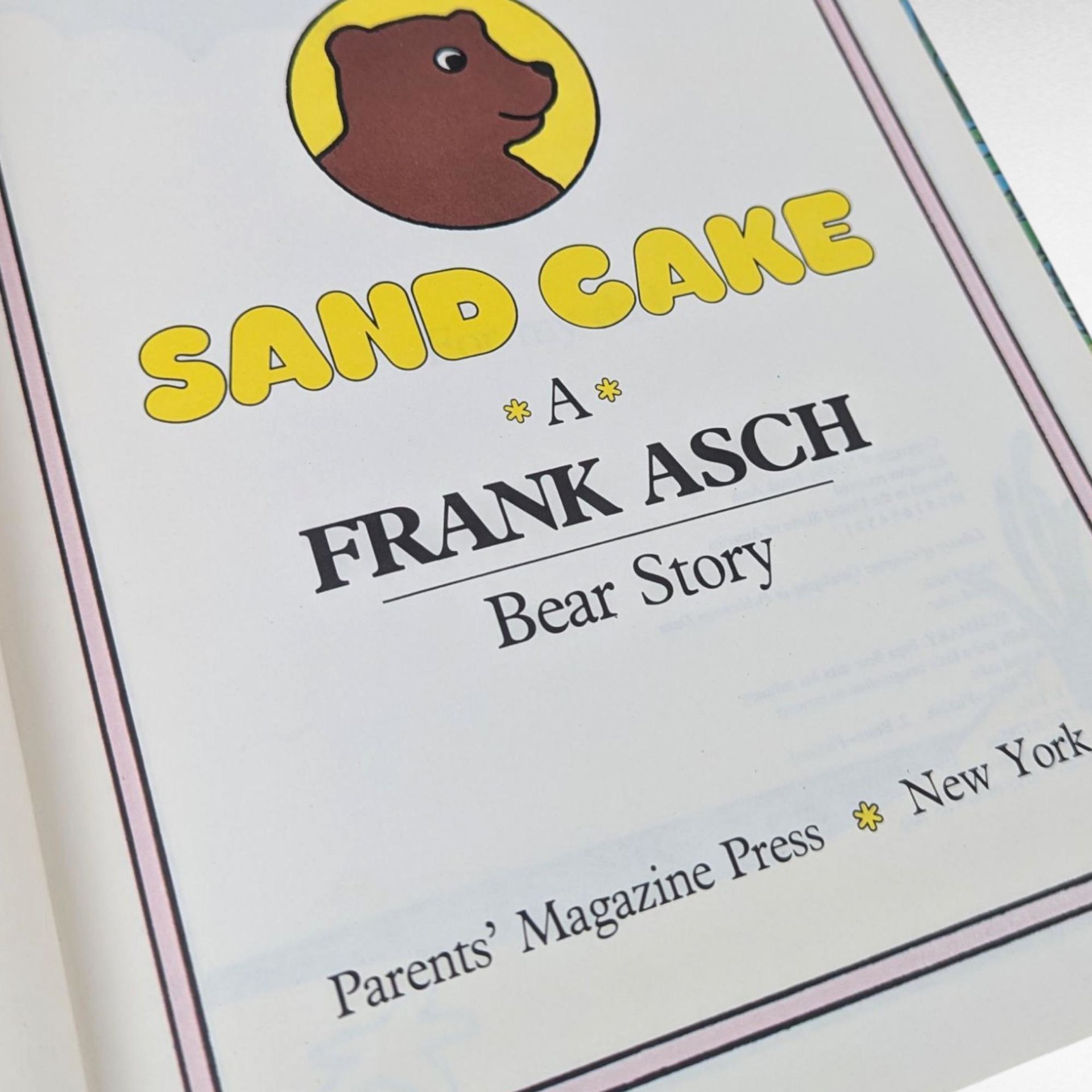 Vintage 1978 Sand Cake Frank Asch Bear Story Hardcover Children's Book Gift for Kids