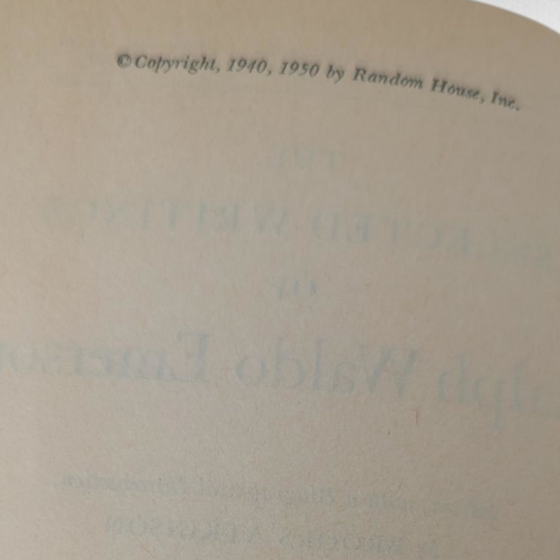 1950 The Selected Writings of Ralph Waldo Emerson, Modern Library College Edition, Softcover Book, Classic Literature