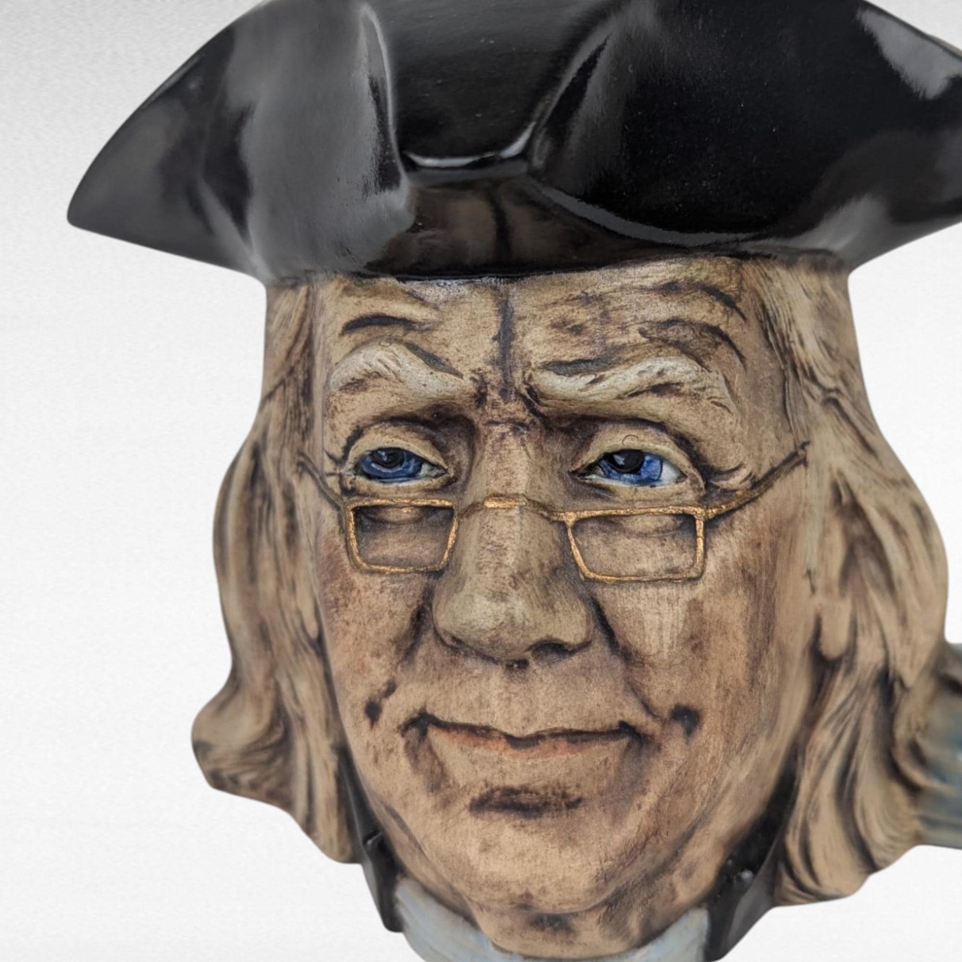 Vintage Benjamin Franklin Ceramic Mug, American History Collectible, Founding Father Portrait Mug
