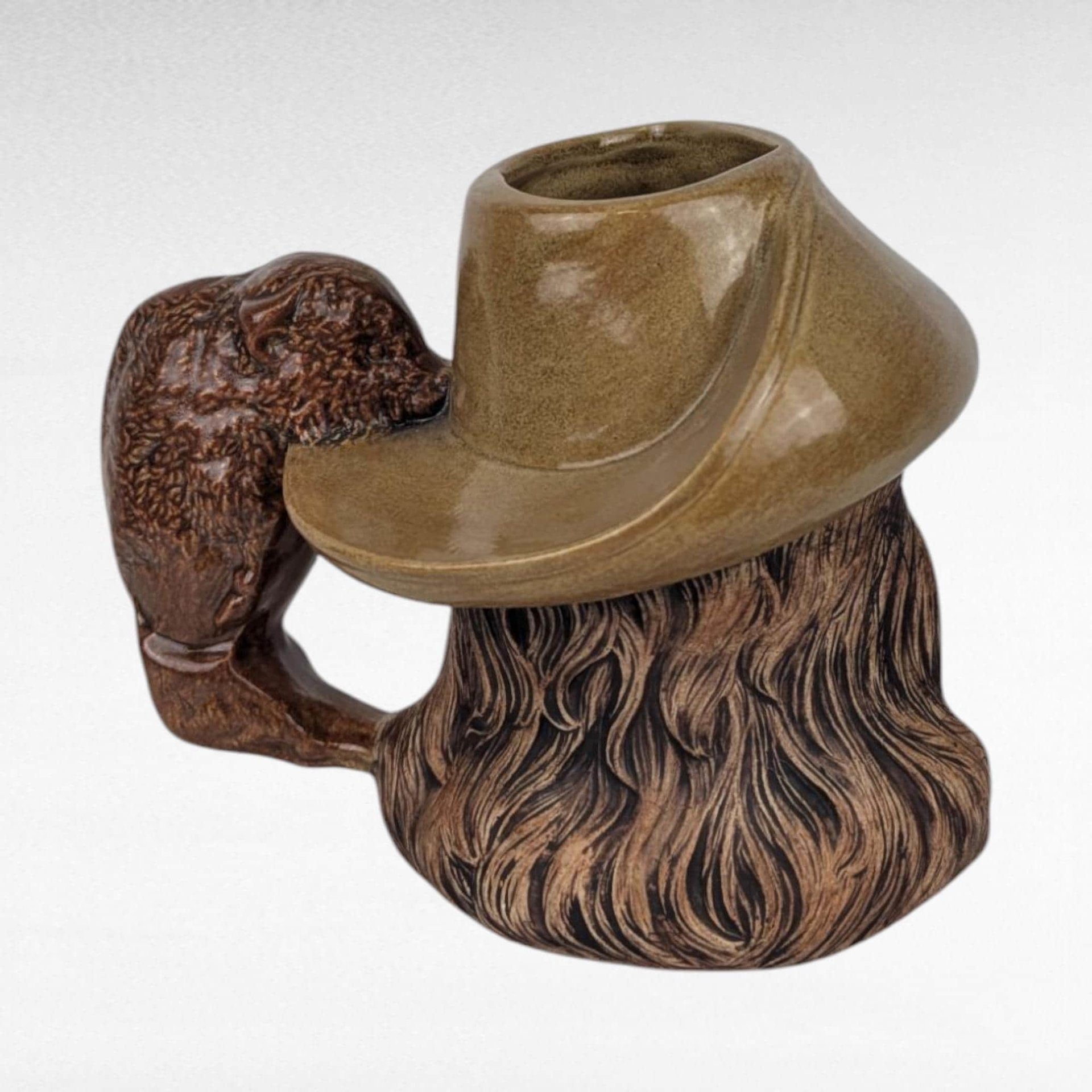 1979 Buffalo Bill Cody Ceramic Mug, Western History Collectible, American Frontier Portrait Mug