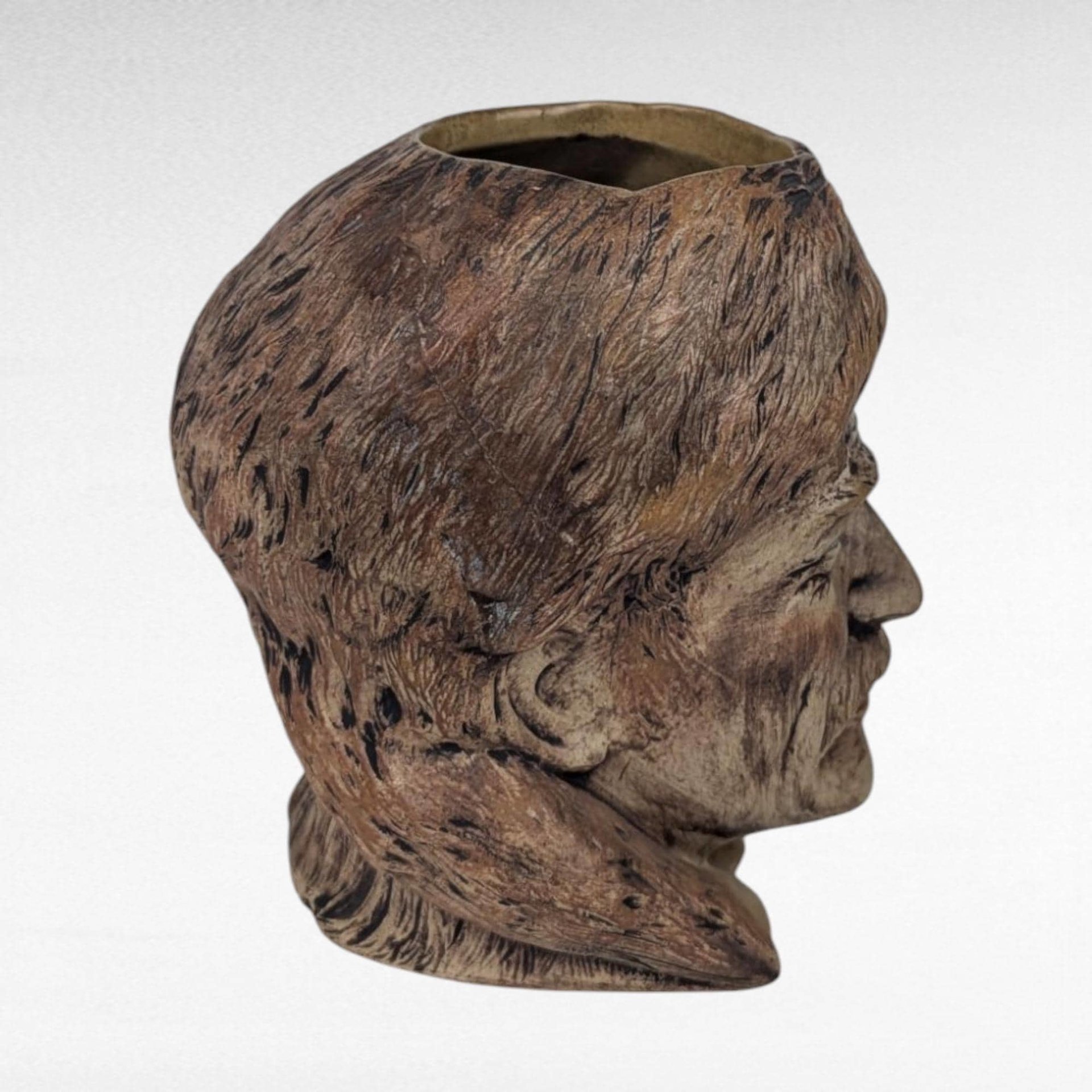 1976 Davy Crockett Ceramic Mug, American Frontier Collectible, Coonskin Cap Portrait Mug