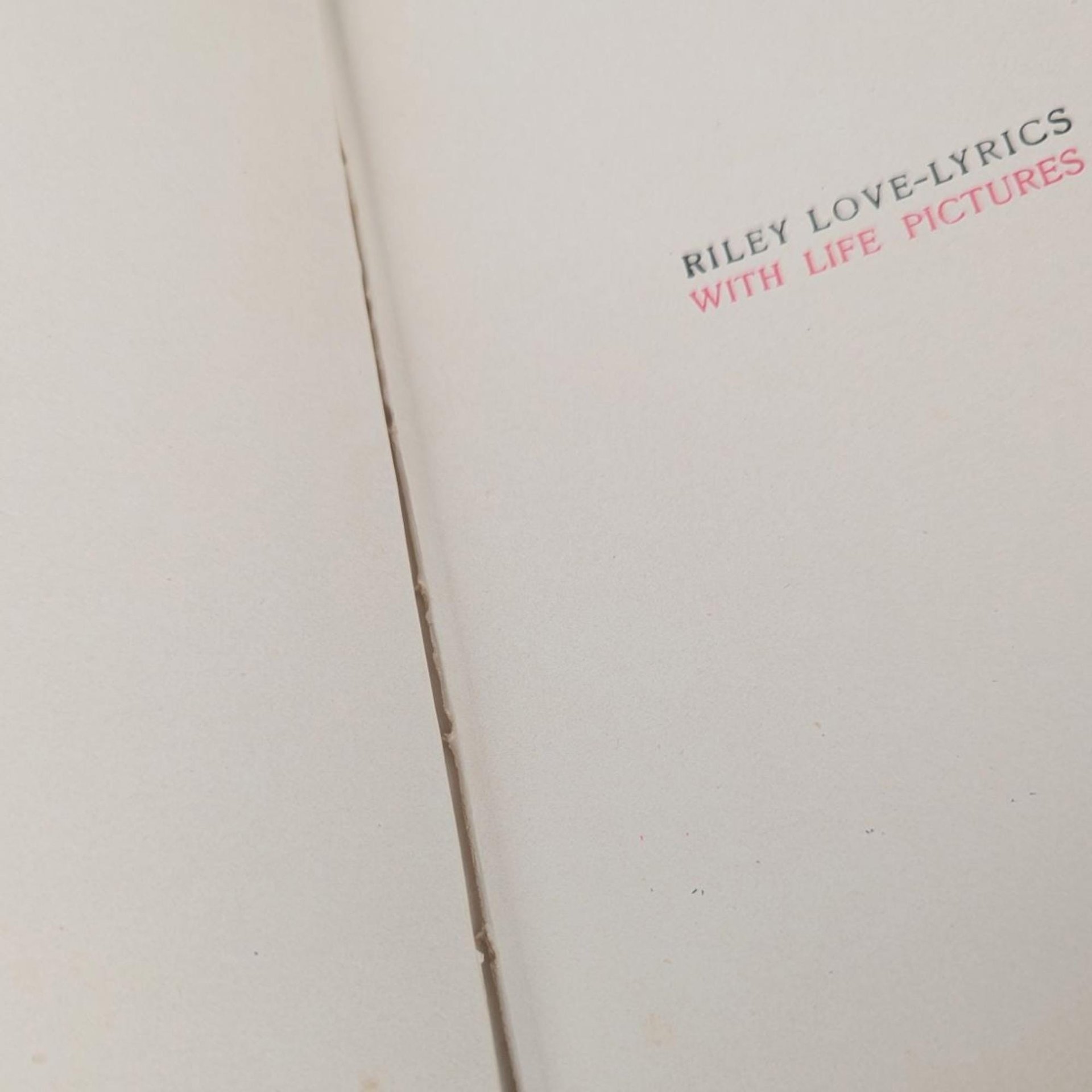 1899 James Whitcomb Riley Love Lyrics Book, Antique Poetry with Life Pictures, Literary Gift