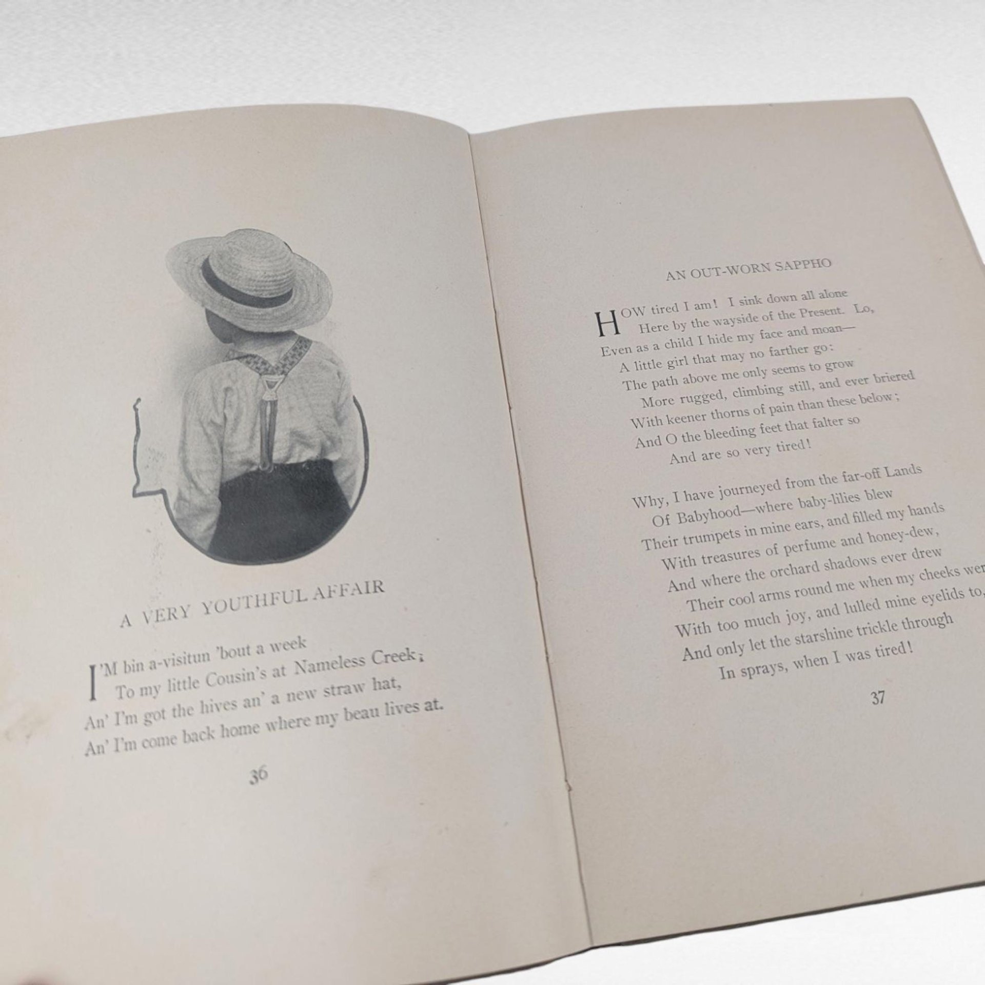 1899 James Whitcomb Riley Love Lyrics Book, Antique Poetry with Life Pictures, Literary Gift