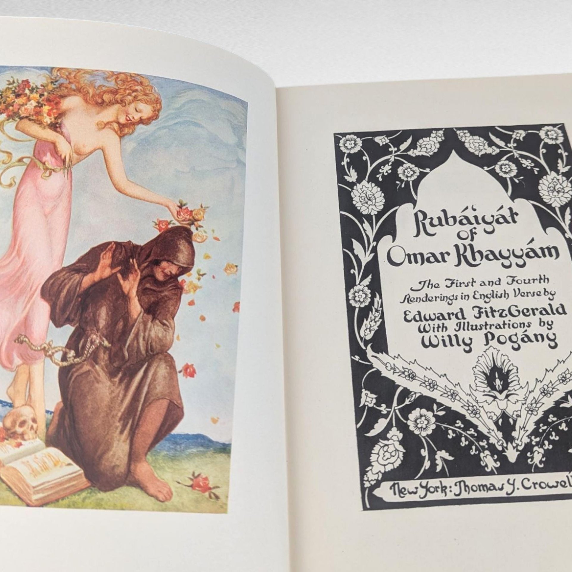 Rubaiyat Omar Khayyam Fitzgerald Pogany Illustrated, Poetry Book, Vintage Literary Gift