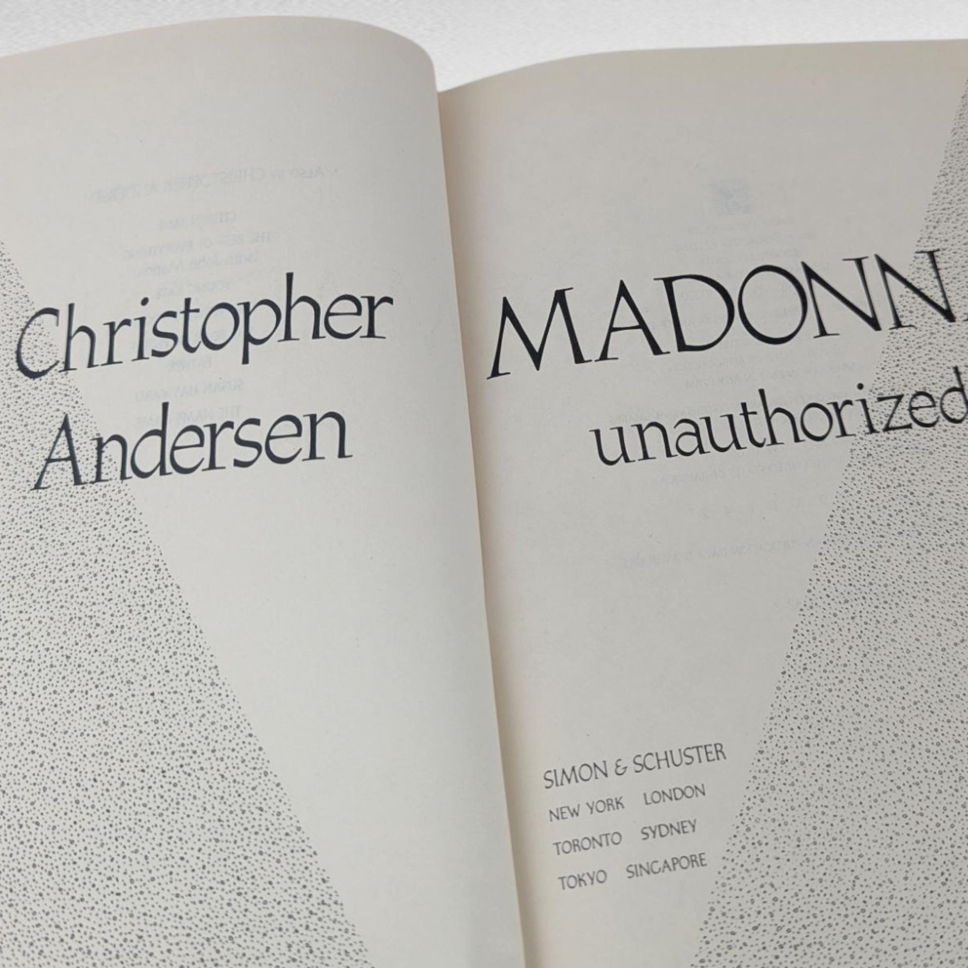 Vintage 1991 Madonna Unauthorized Biography Hardcover Book Christopher Andersen Pop Culture Icon Gift for Music Fans, Celebrity History