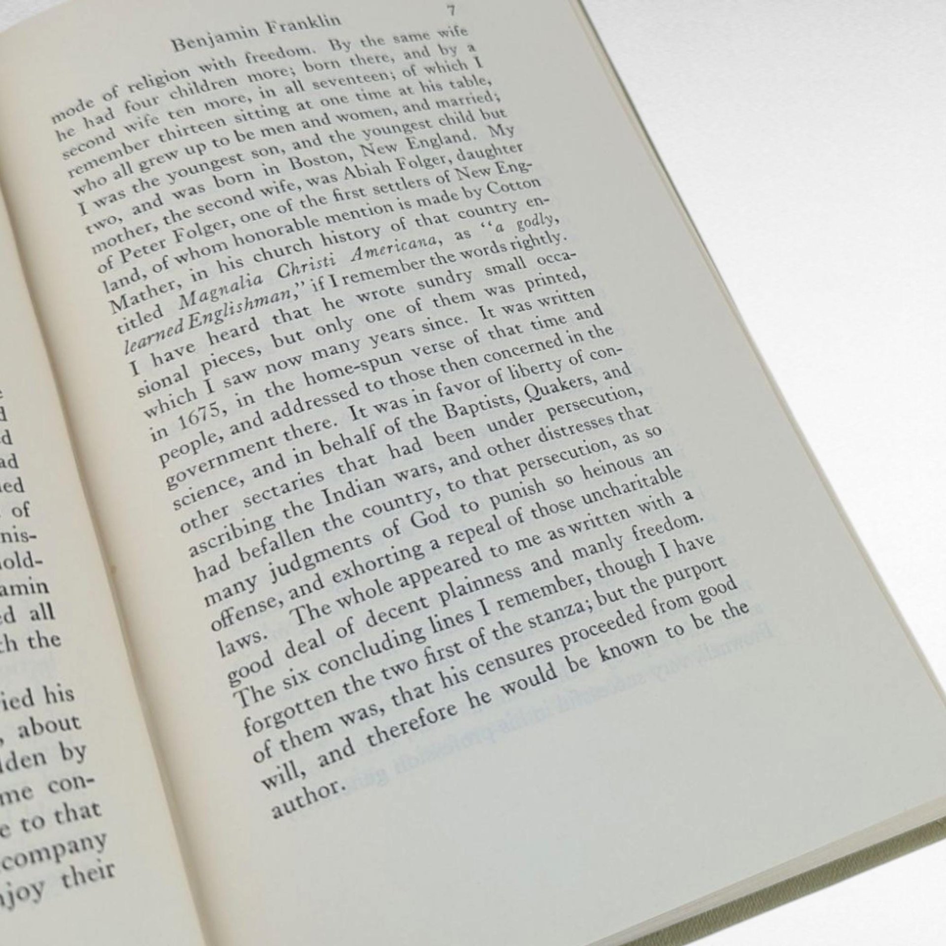 1956 Benjamin Franklin Autobiography, Hardcover, Vintage American History, Gift for Scholar