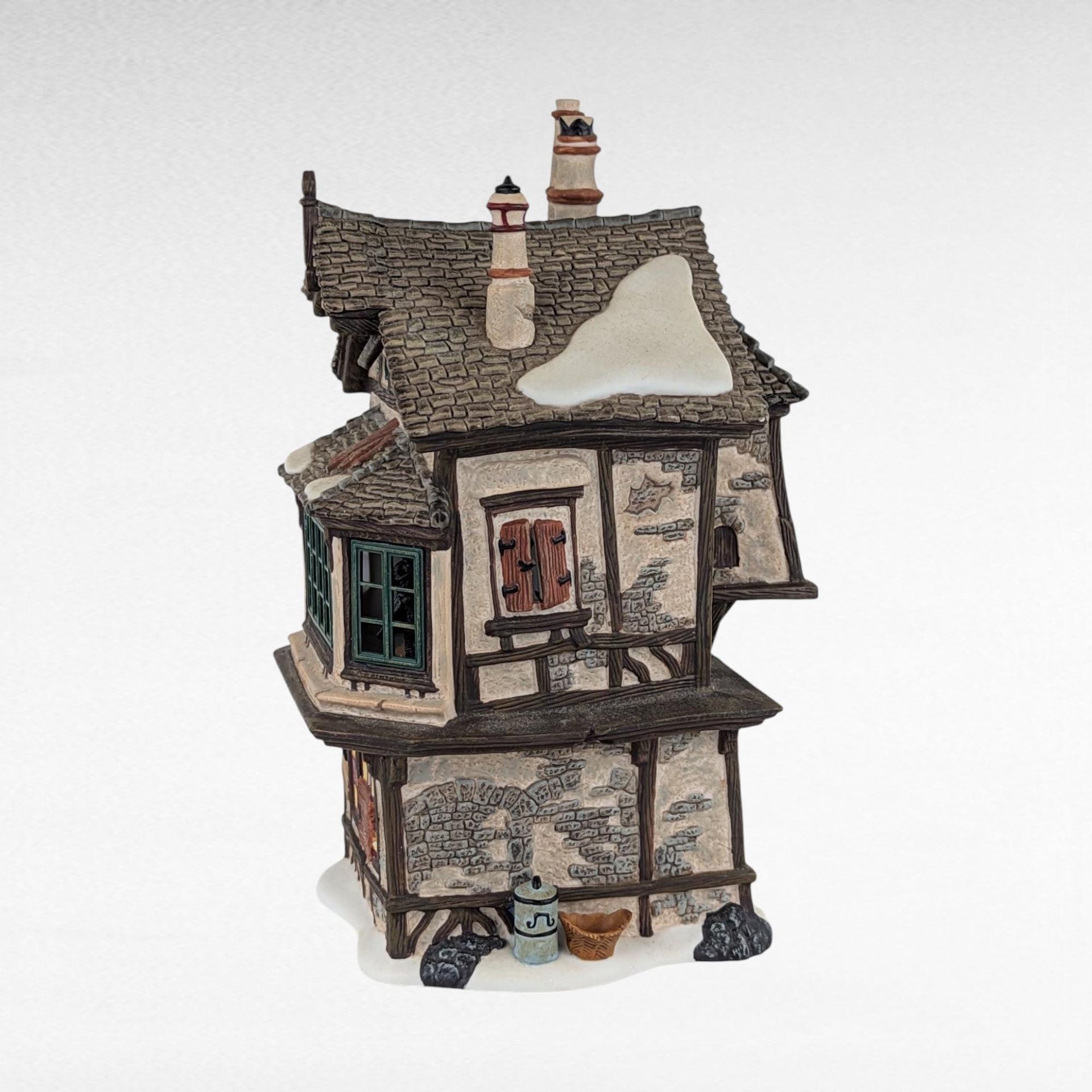 2001 Dept 56 Dickens Village - Scrooge's Brownstone with Motion