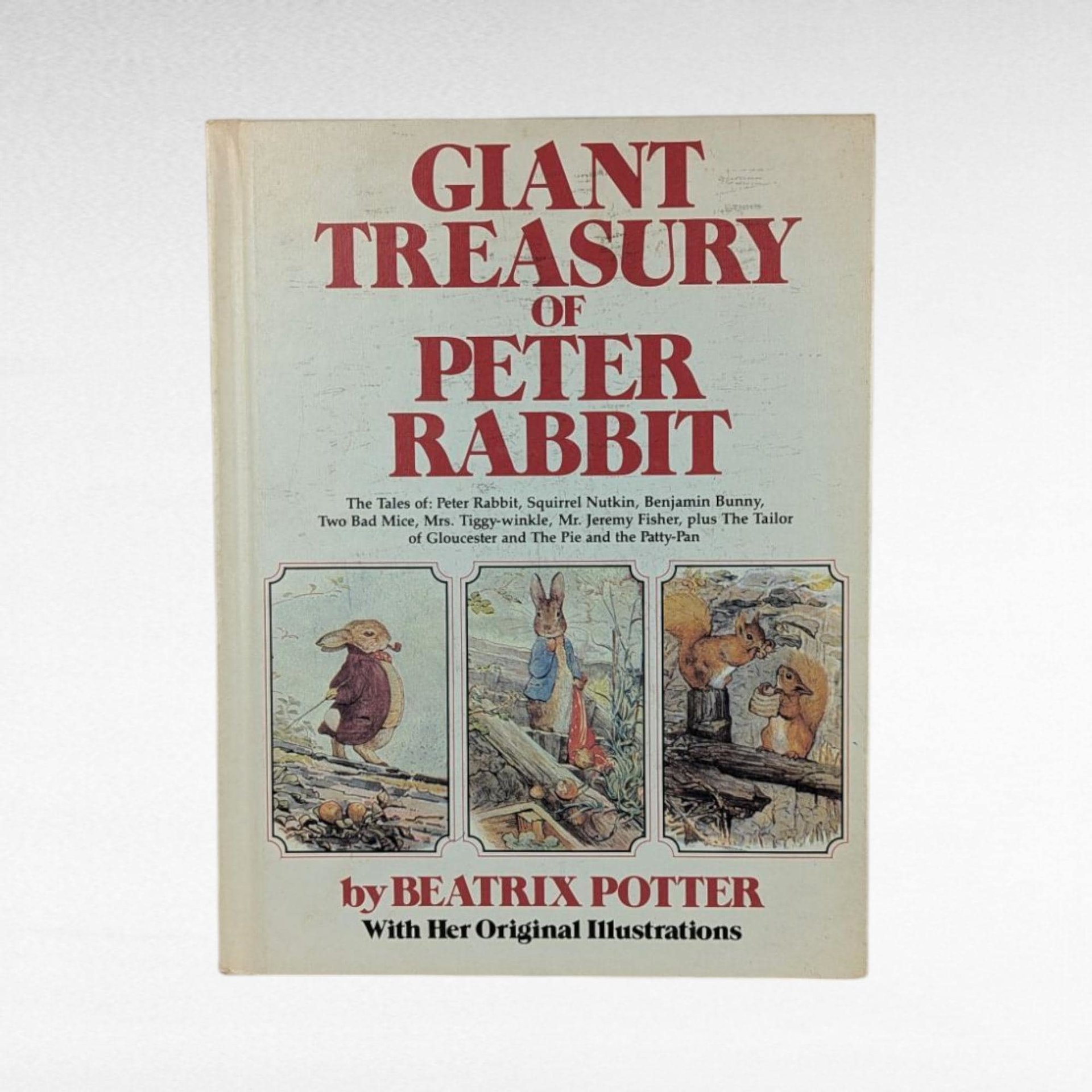 1980 Giant Treasury Peter Rabbit, Beatrix Potter Hardcover, Vintage Children's Book, Nursery Decor, Gift for Baby