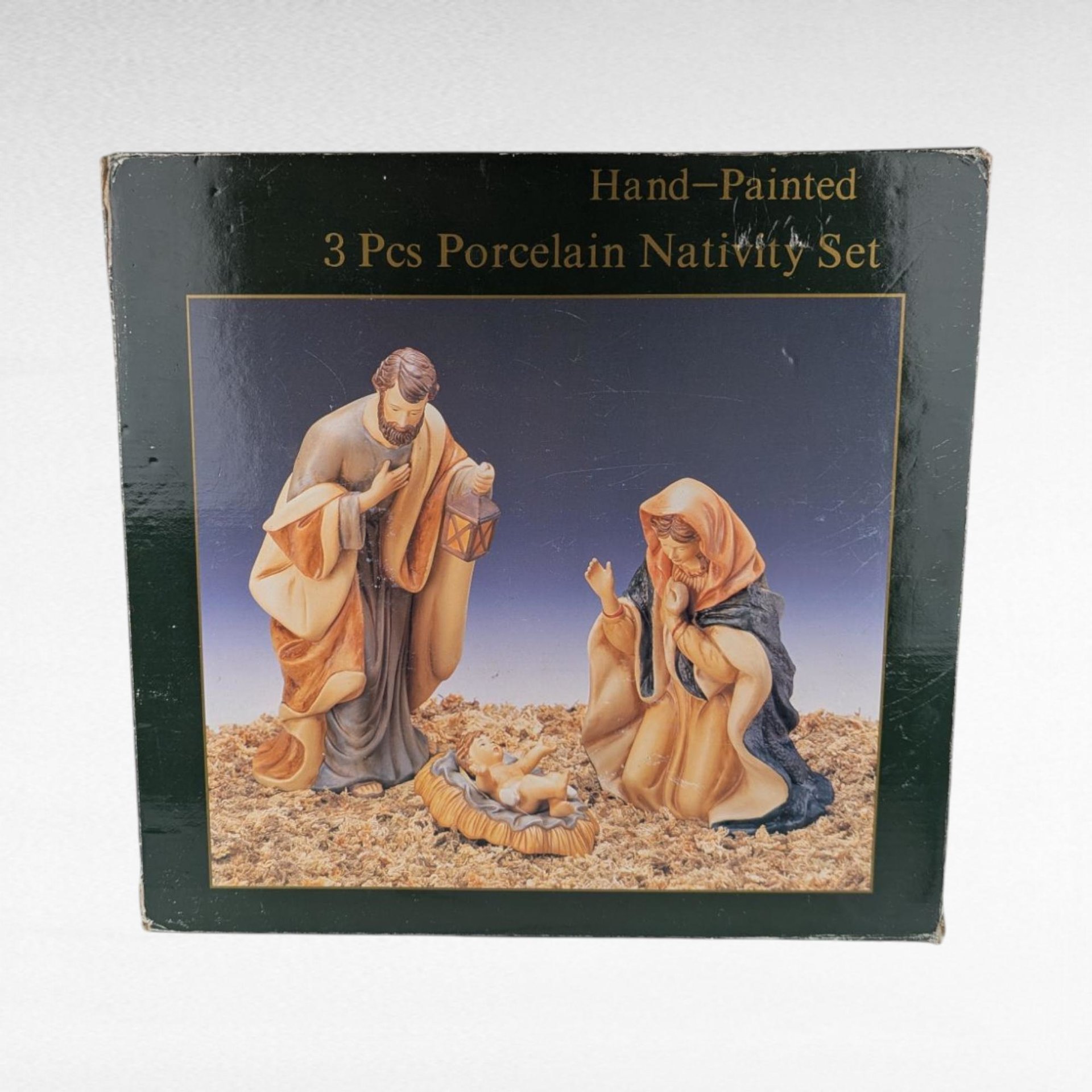 Vintage Kurt Adler Porcelain Nativity Set, 3 Piece Holy Family, Christmas Decor, Religious Gift