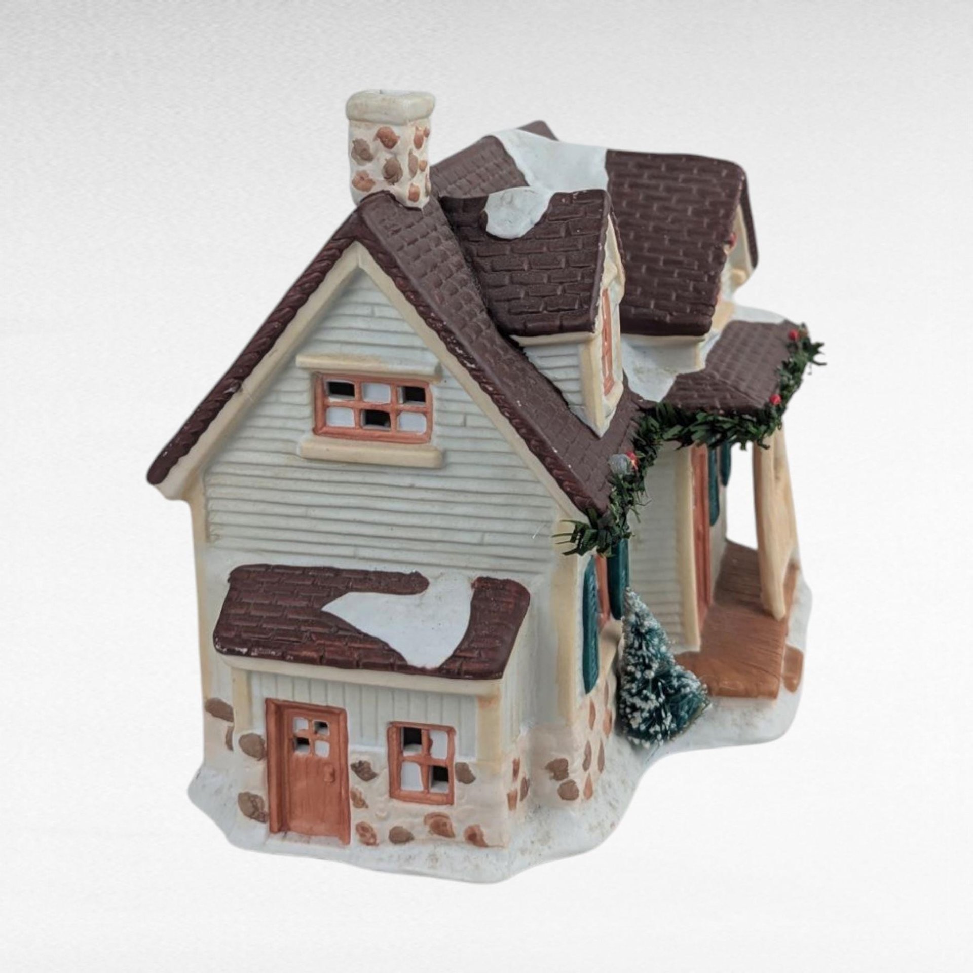 1994 Seasonal Specialties Village House, Christmas Valley Collection, Lighted Holiday Village Decor, Ceramic Christmas House