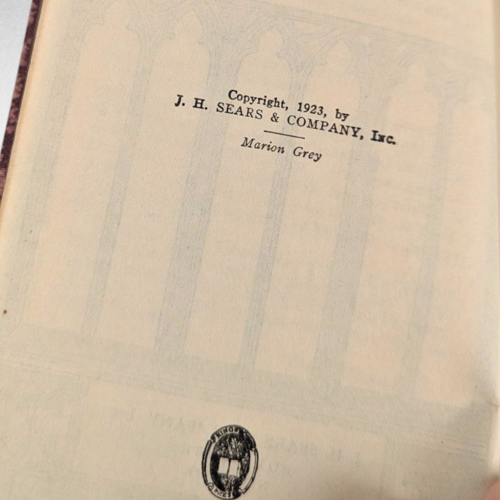 1923 Marian Grey Book by Mary J Holmes, Antique Novel Gift for Reader, Collectible Literature